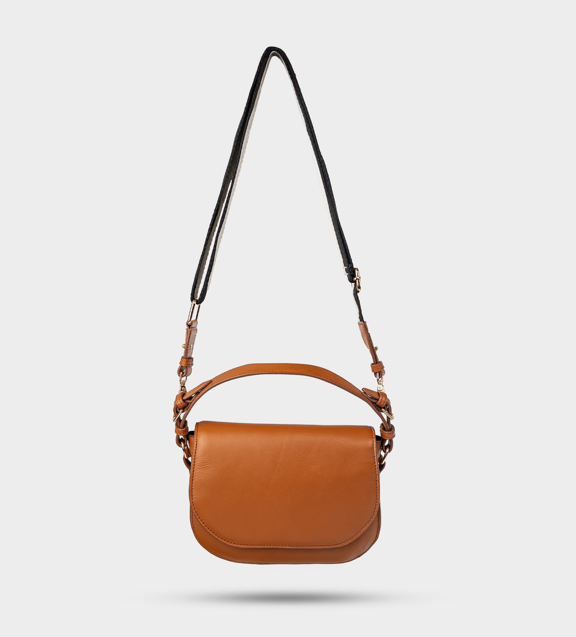 BOLSA CROSSBODY CORREA AJUSTABLE BICOLOR PIEL MIEL