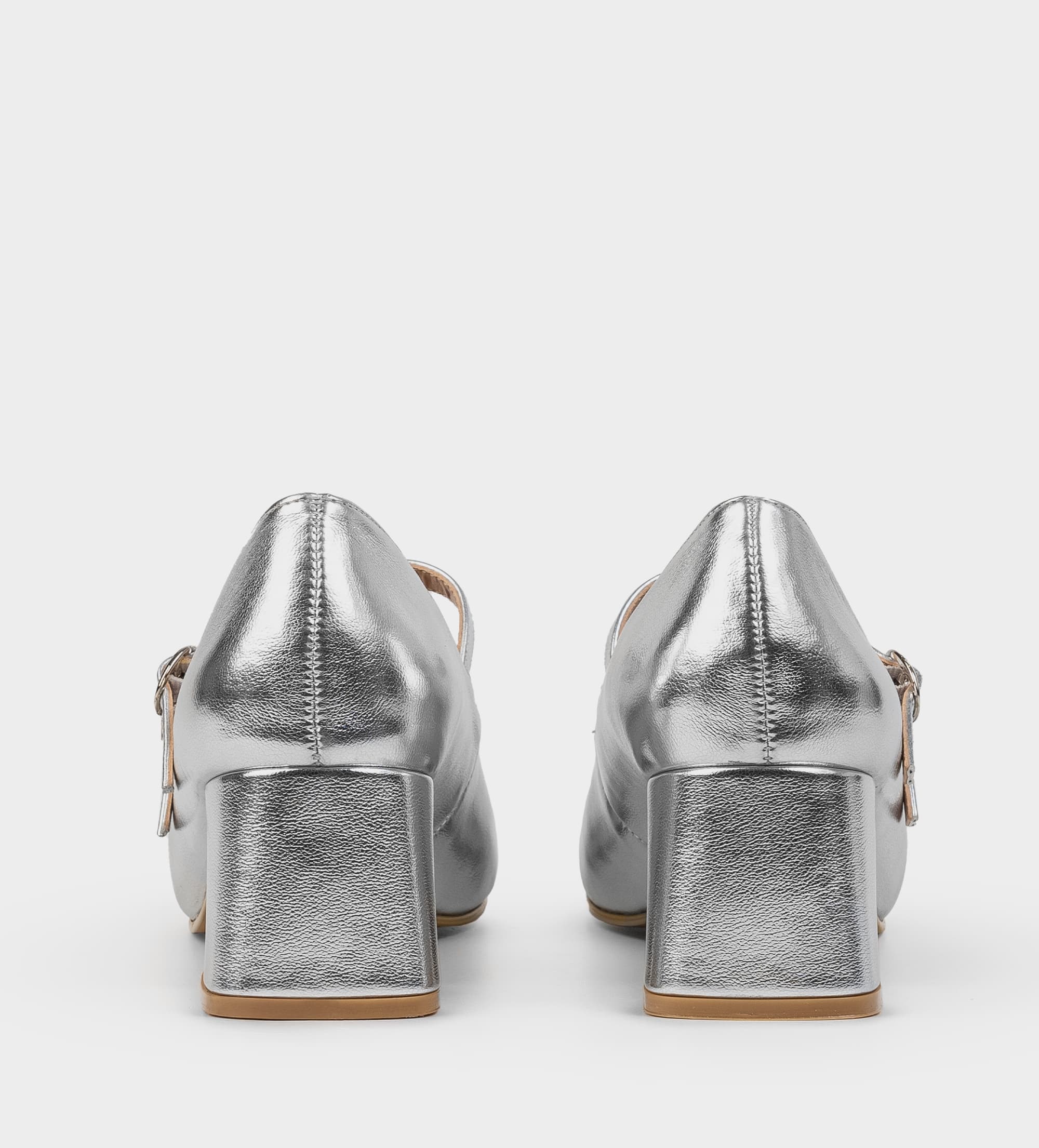 ZAPATO TACÓN MARY JANE PLATA