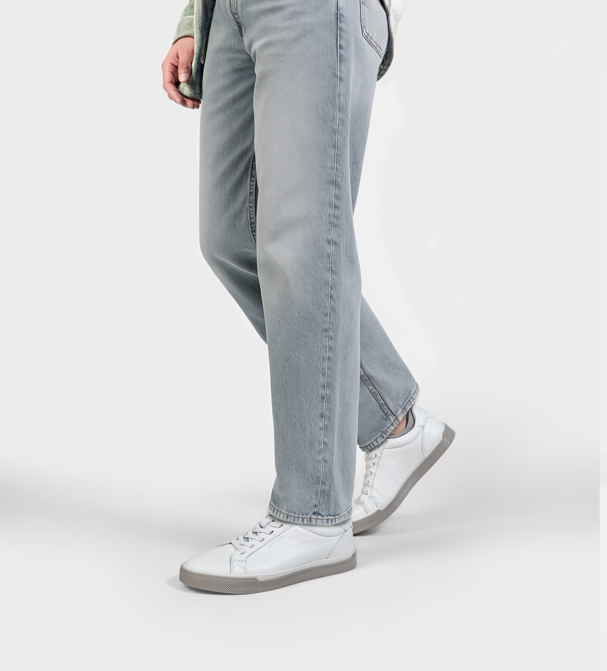 SNEAKER CALCETÍN HERMÉTICO PIEL BLANCO