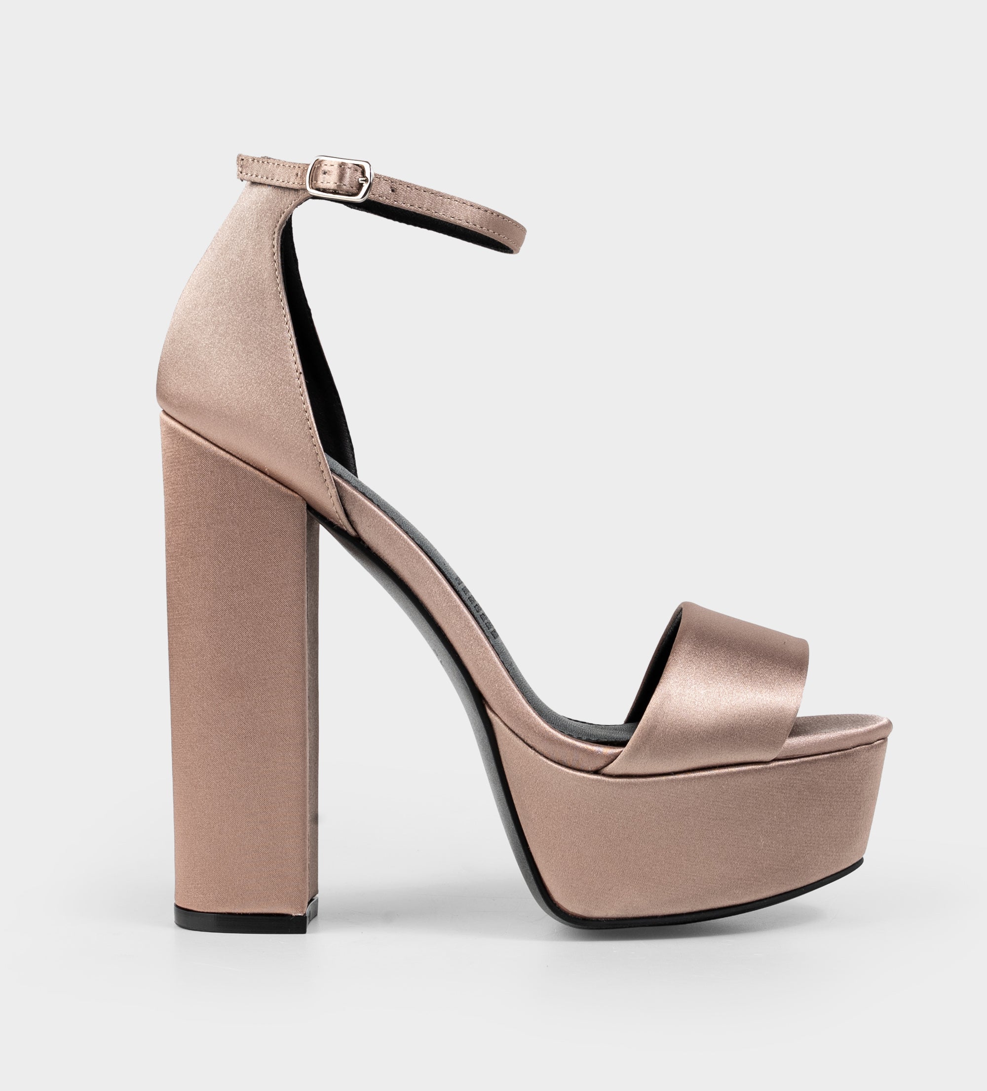 SANDALIA PLATAFORMA SATINADA BEIGE