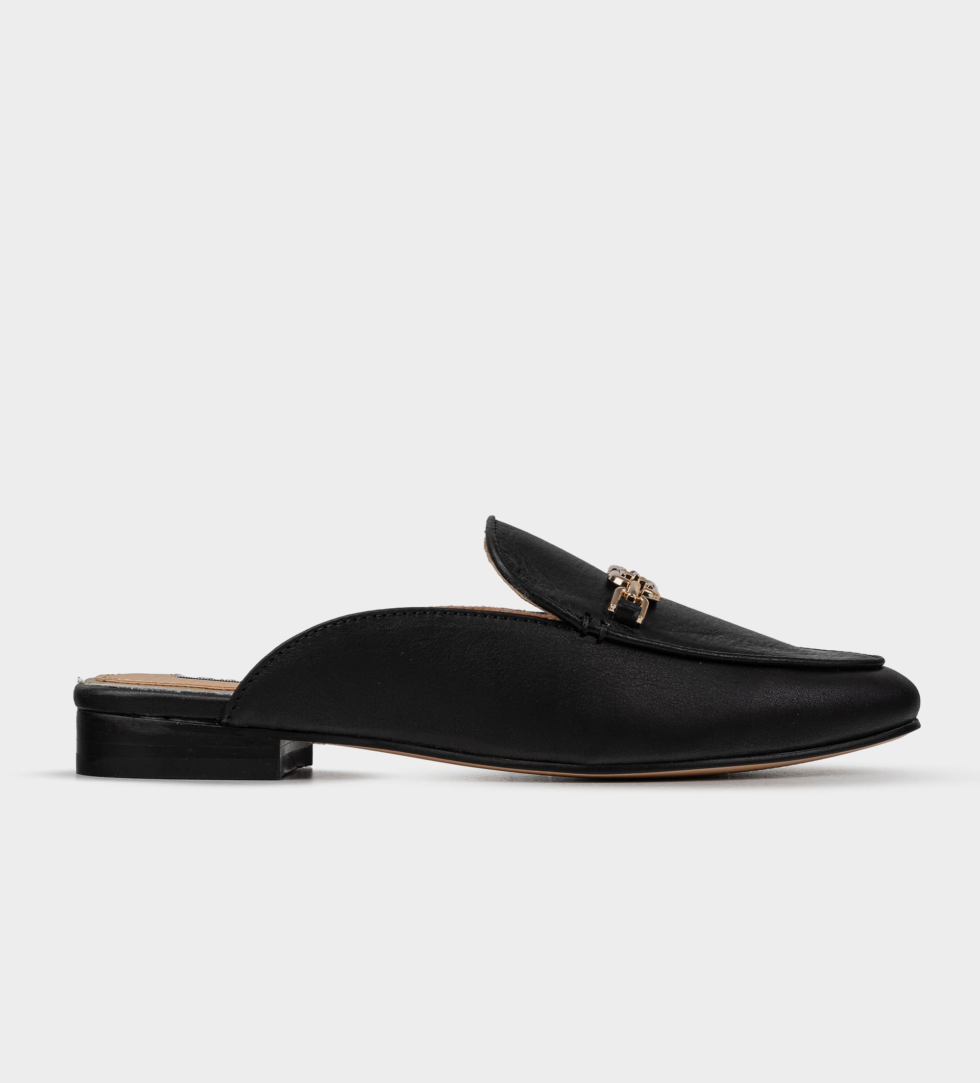 ZAPATO MULE PIEL NEGRO