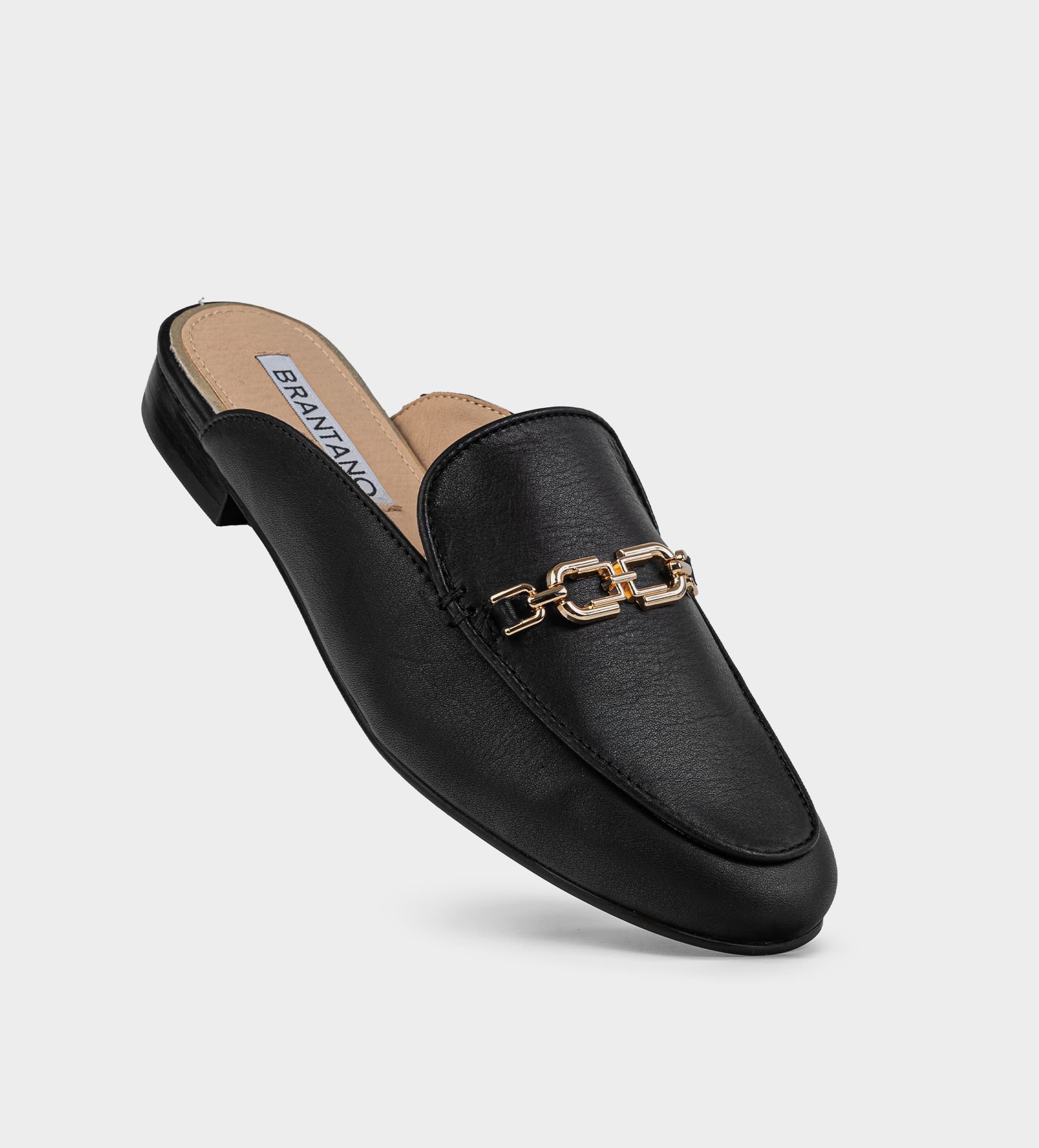 ZAPATO MULE PIEL NEGRO