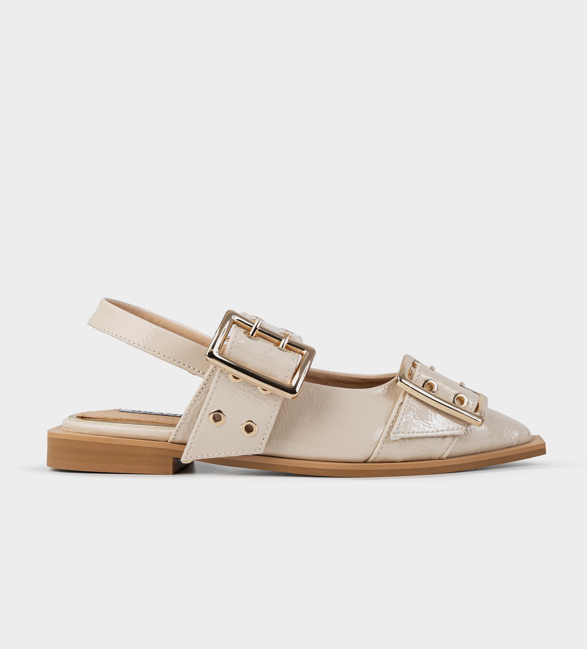 BALERINA HEBILLA CHAROL BEIGE