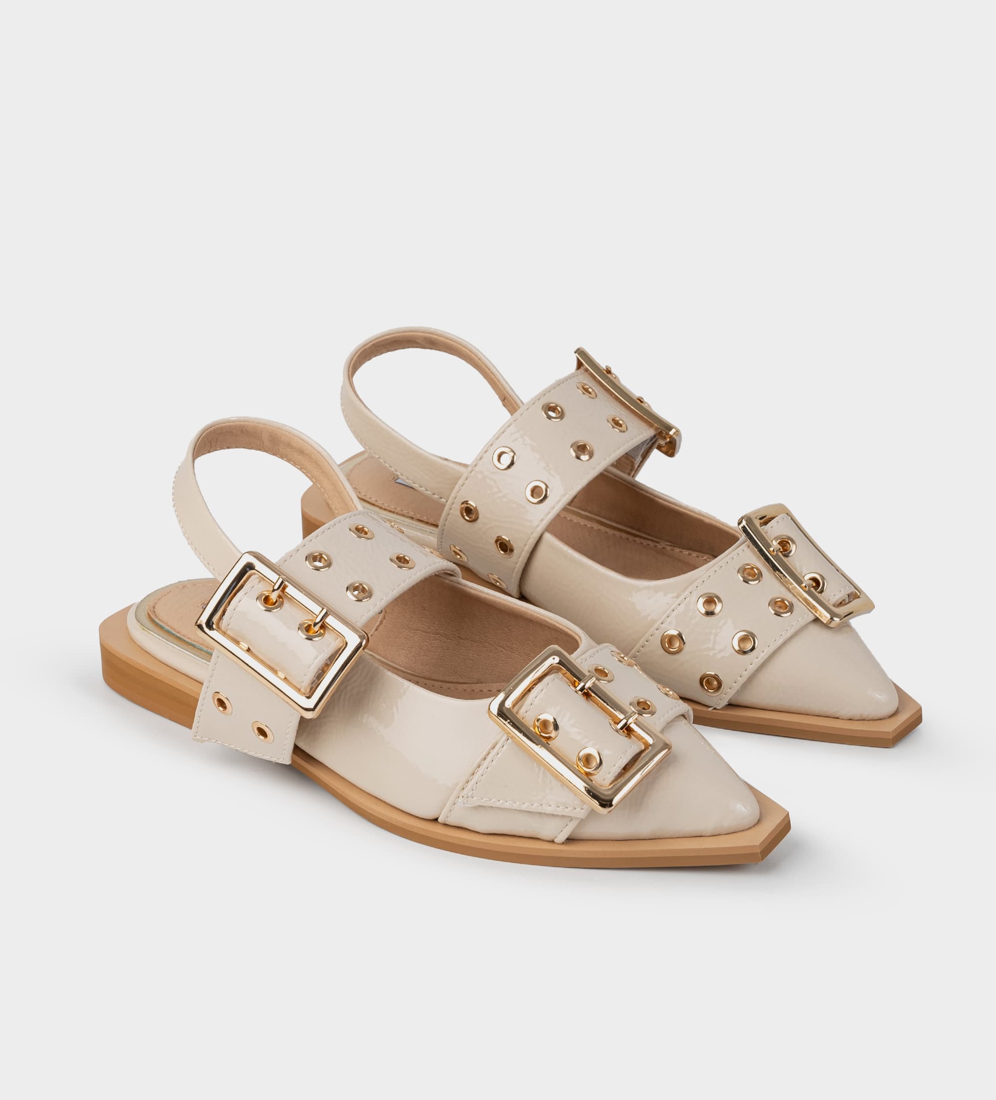 BALERINA HEBILLA CHAROL BEIGE