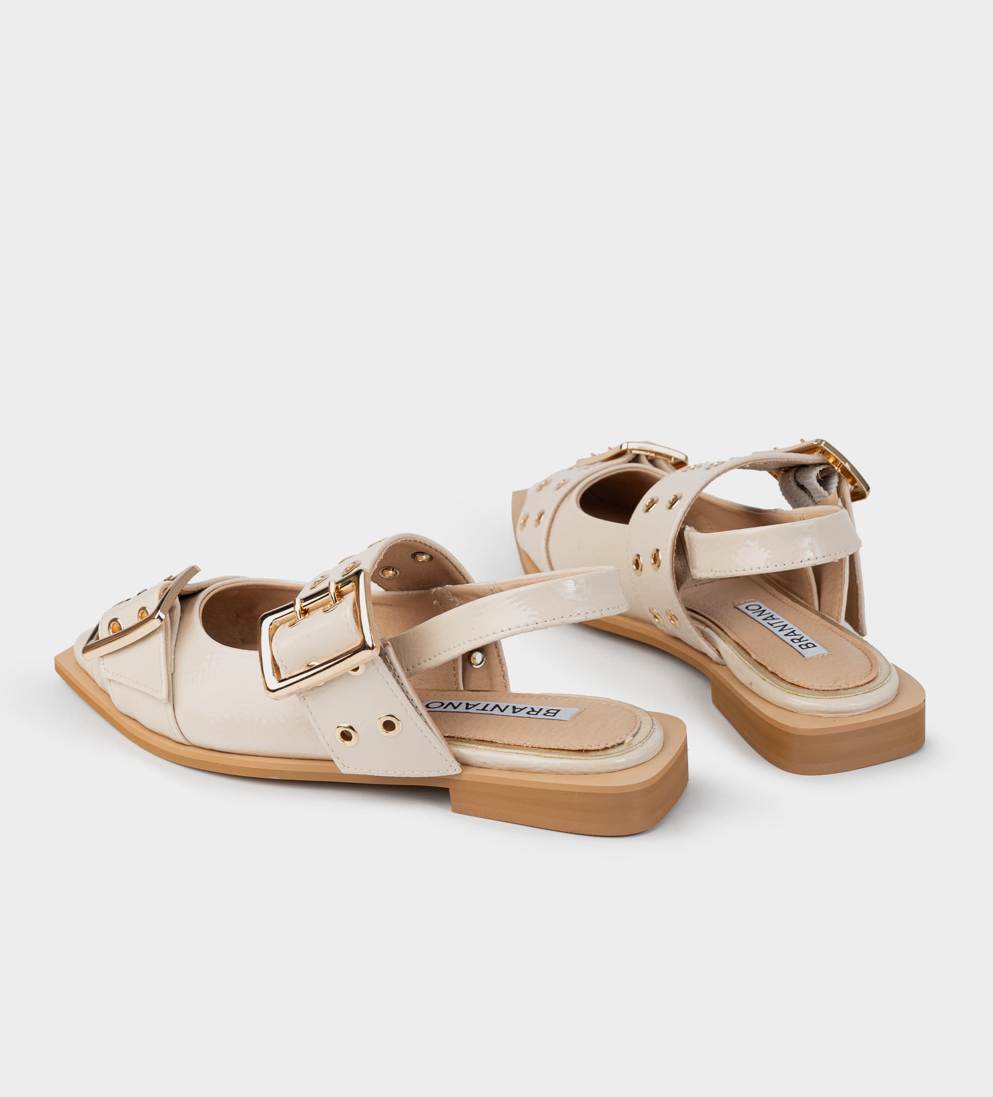 BALERINA HEBILLA CHAROL BEIGE