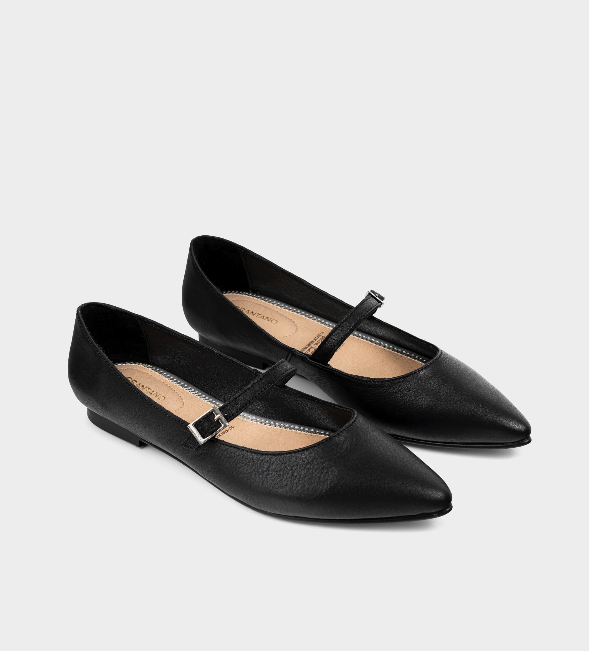 BALERINA MARY JANE PIEL NEGRO