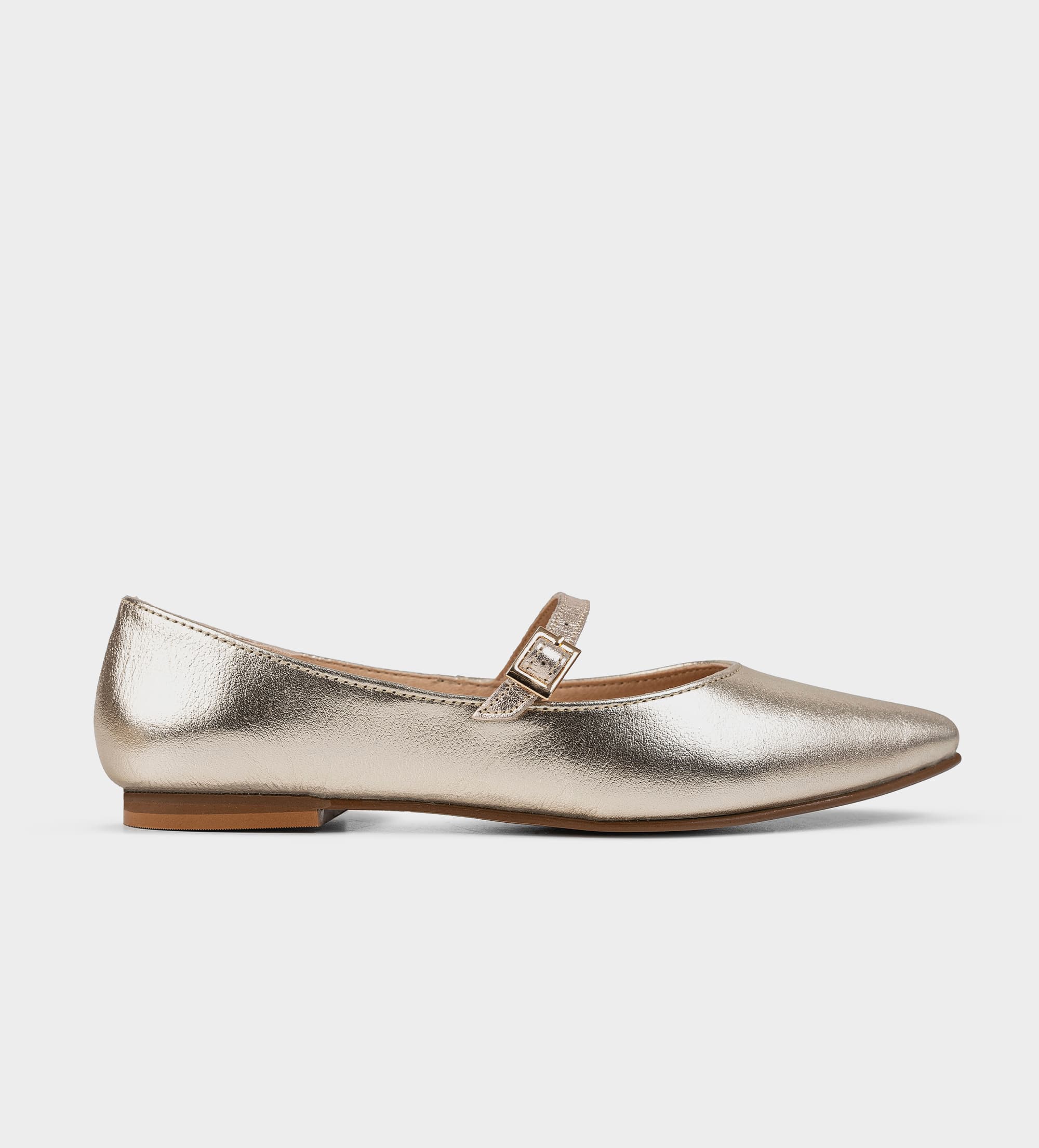 BALERINA MARY JANE PIEL ORO