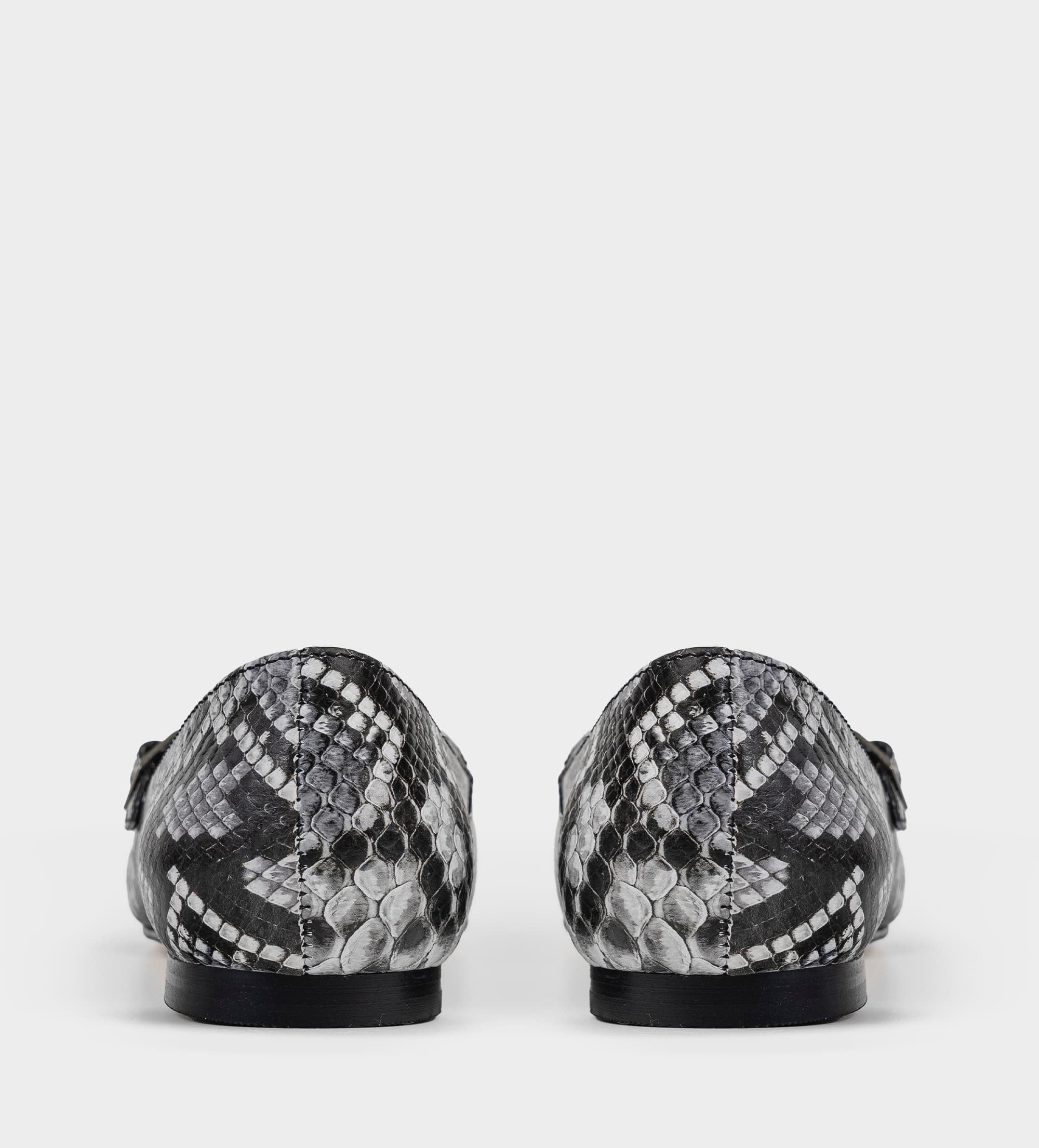 BALLERINA MARY JANE PIEL GRIS ANIMAL PRINT