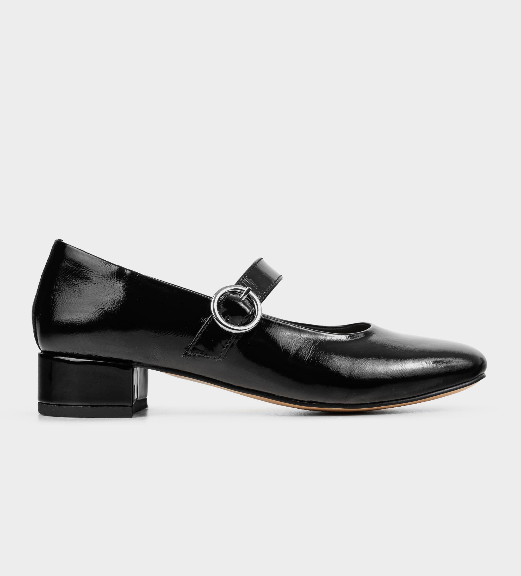 BALERINA HEBILLA PIEL NEGRO