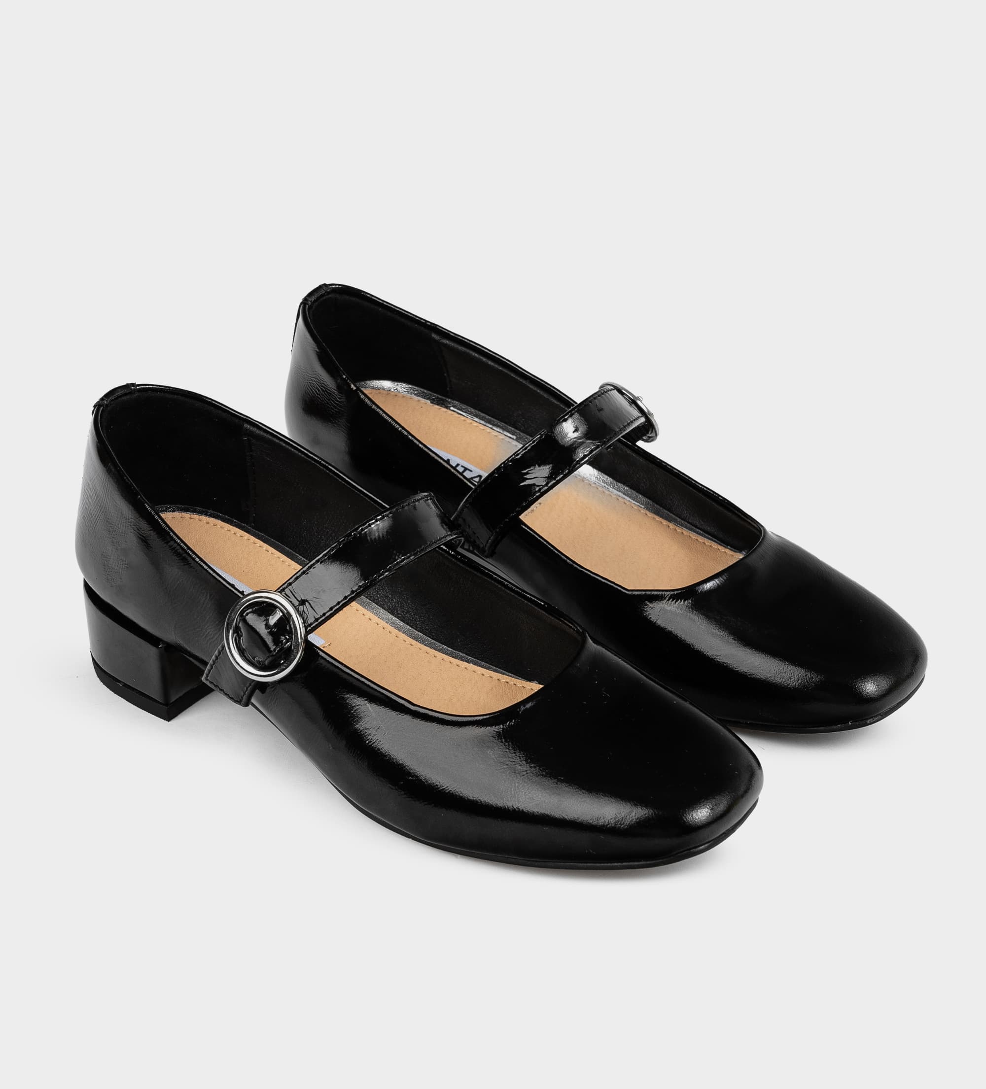 BALERINA HEBILLA PIEL NEGRO