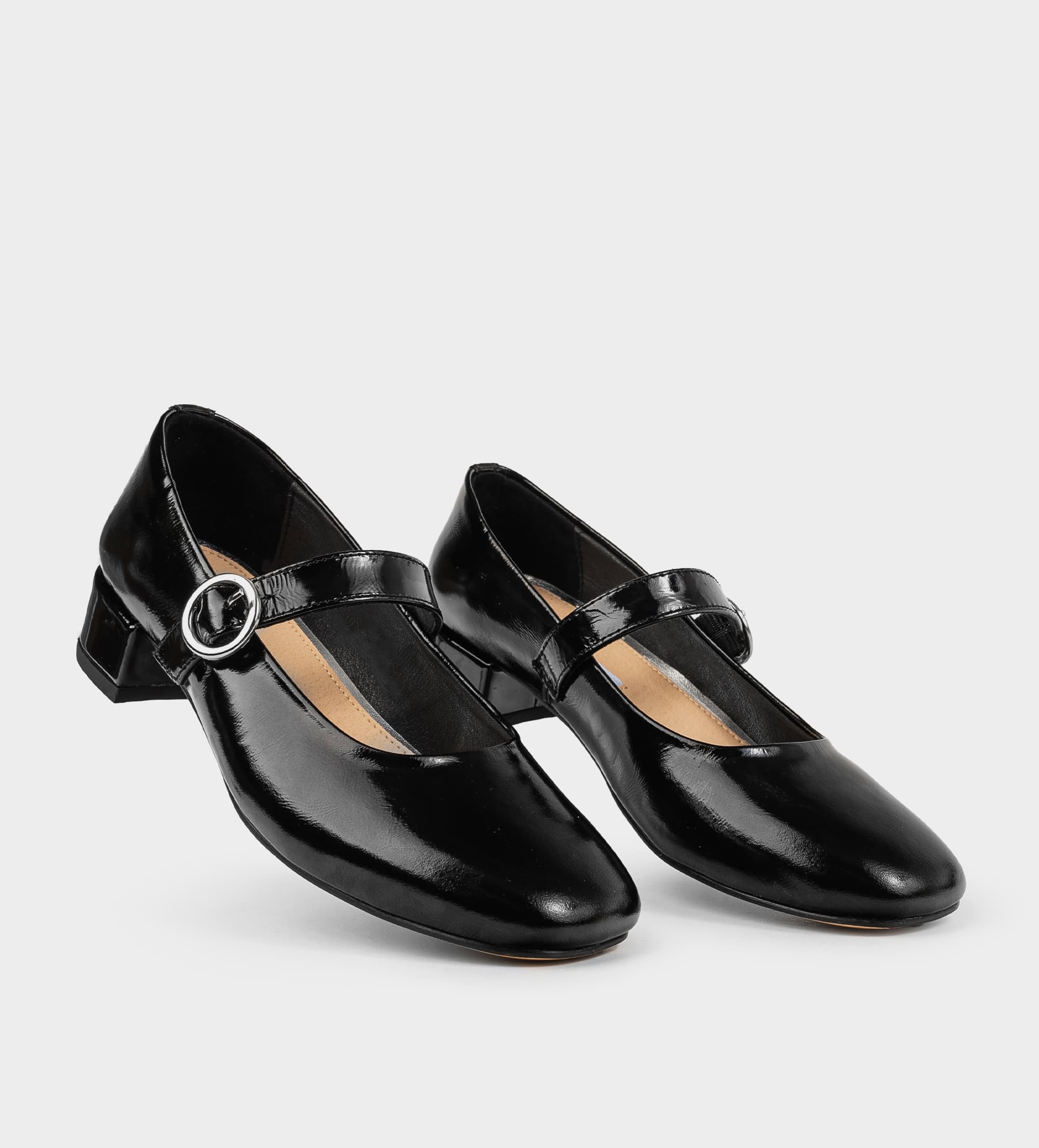 BALERINA HEBILLA PIEL NEGRO