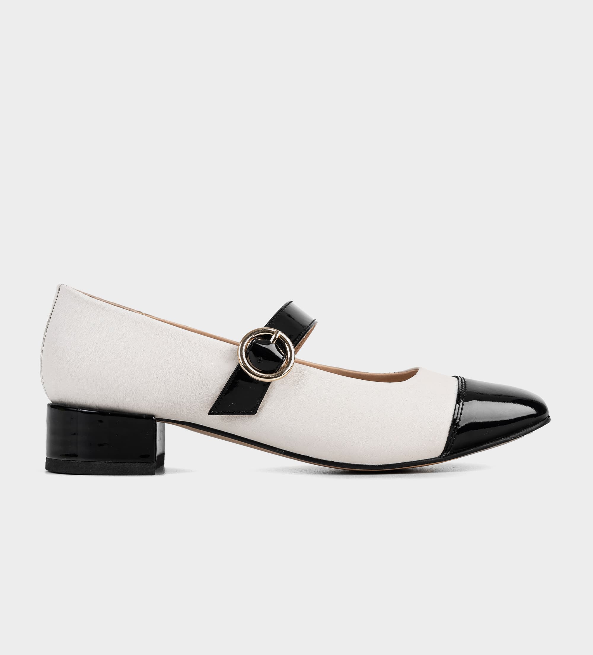 ZAPATO TACÓN PIEL BLANCO –