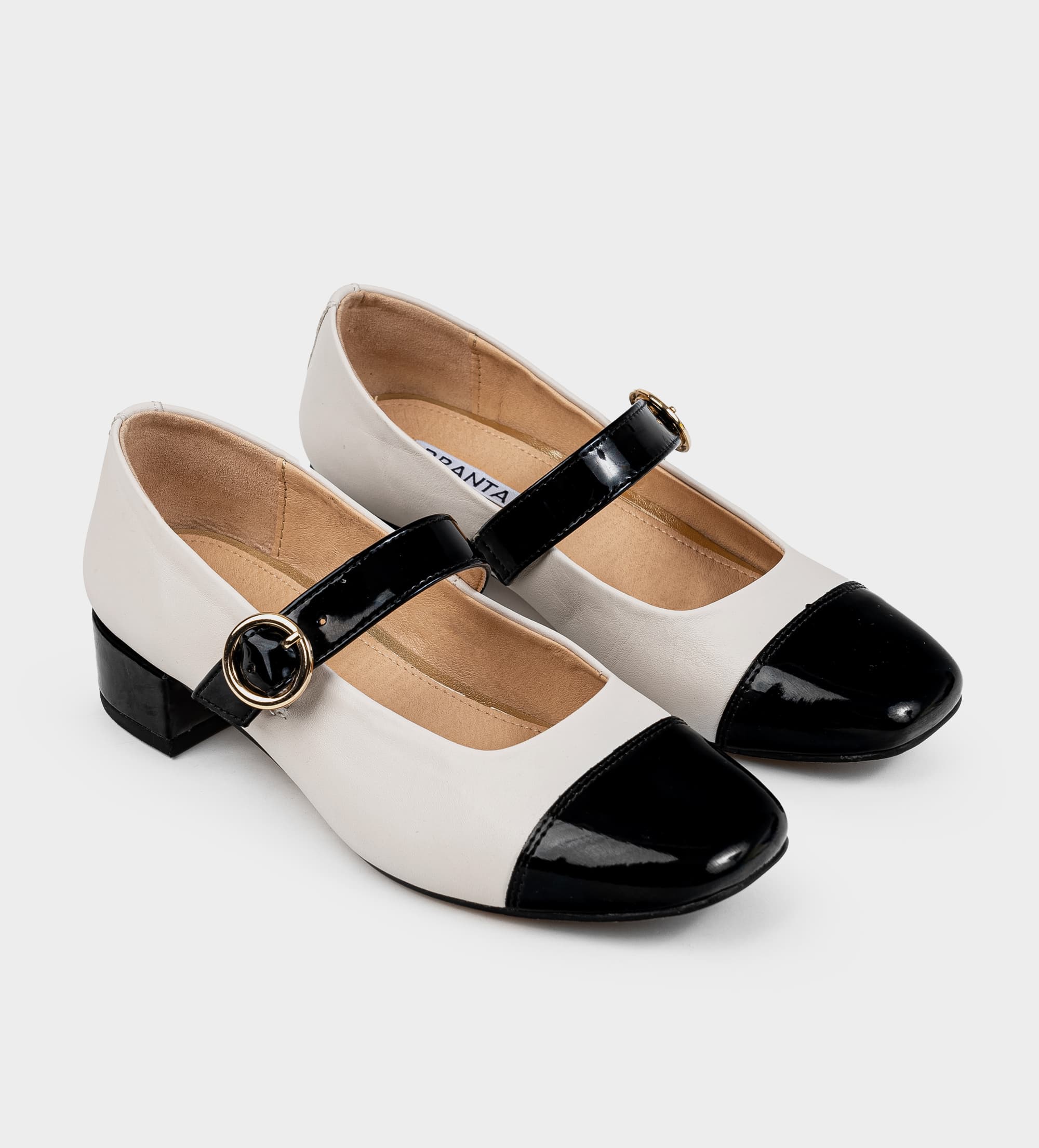 ZAPATO TACÓN PIEL BLANCO