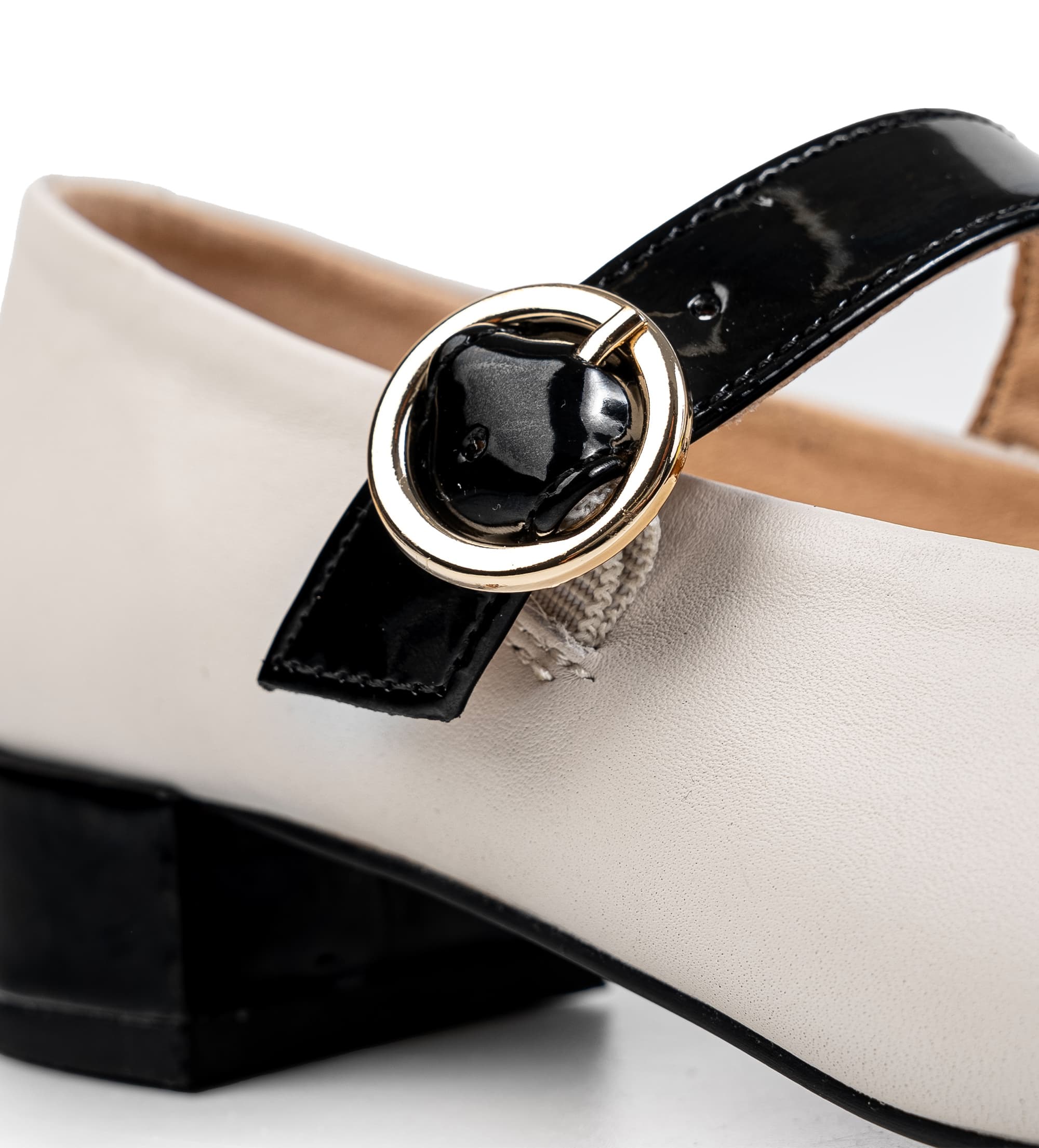 ZAPATO TACÓN PIEL BLANCO