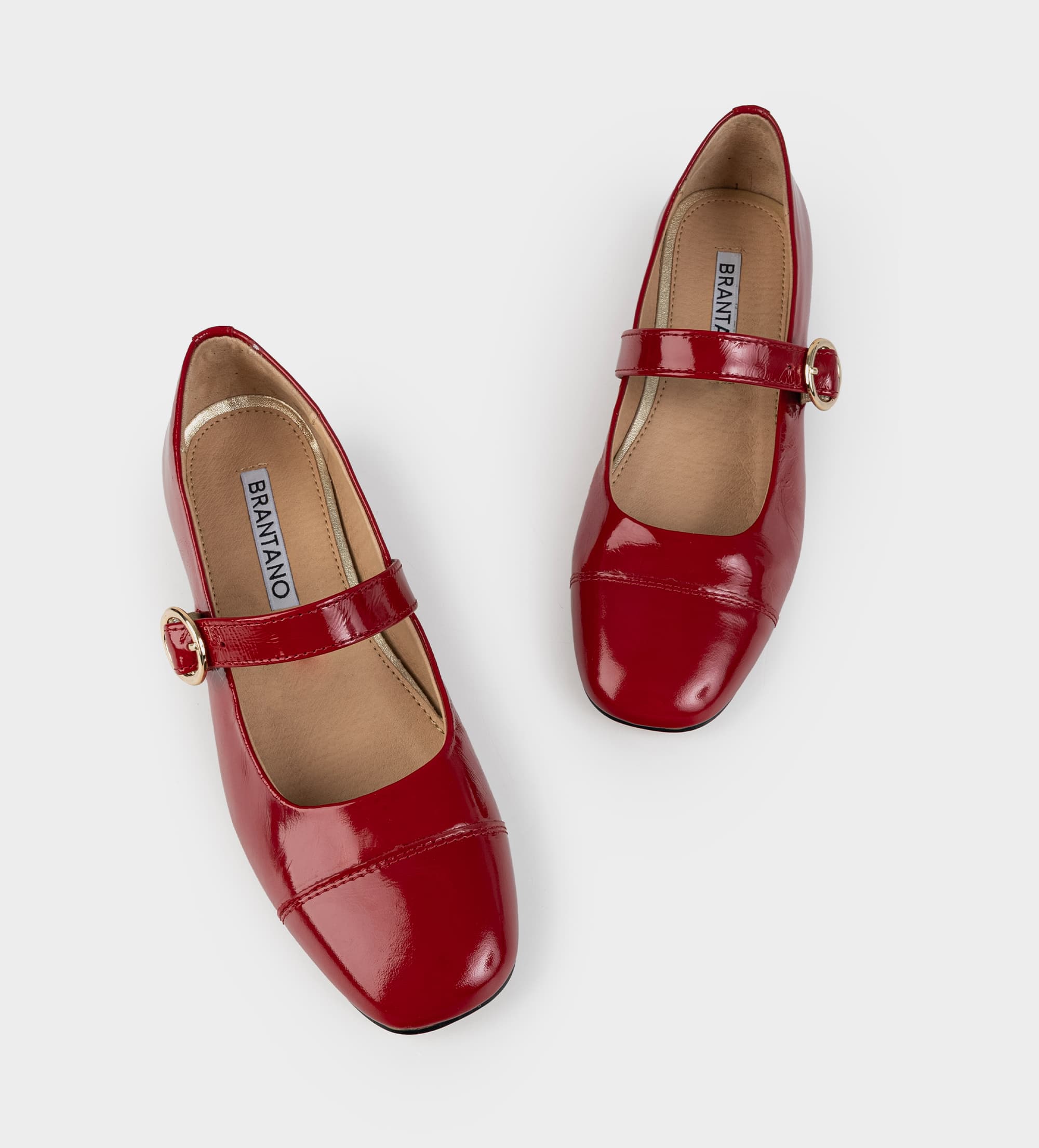 ZAPATO TACÓN BAJO CHAROL ROJO