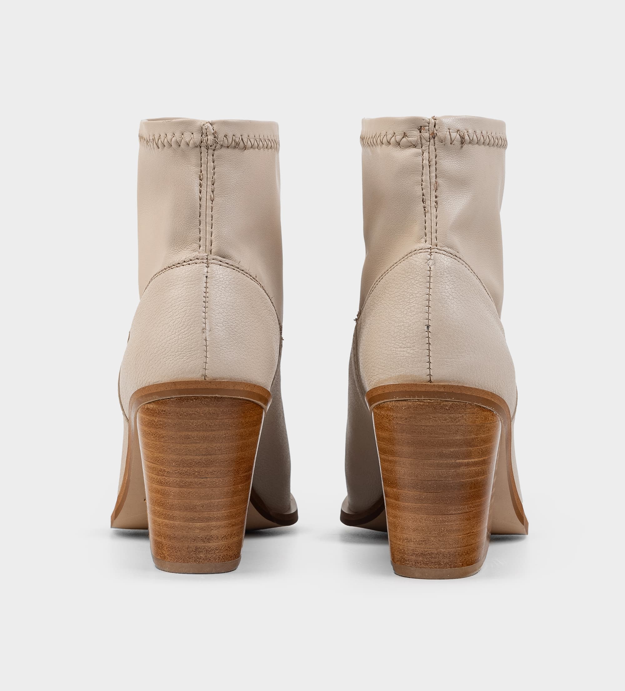 BOTÍN WESTERN STRETCH PIEL BEIGE