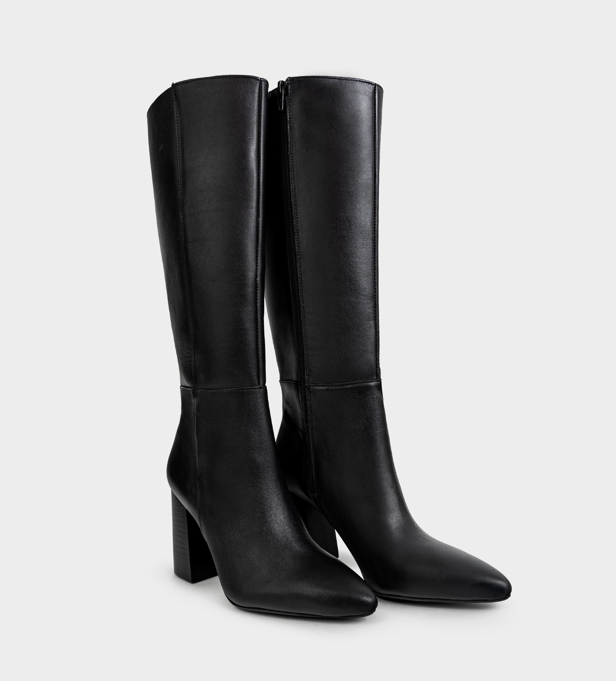 BOTA ALTA PIEL NEGRO