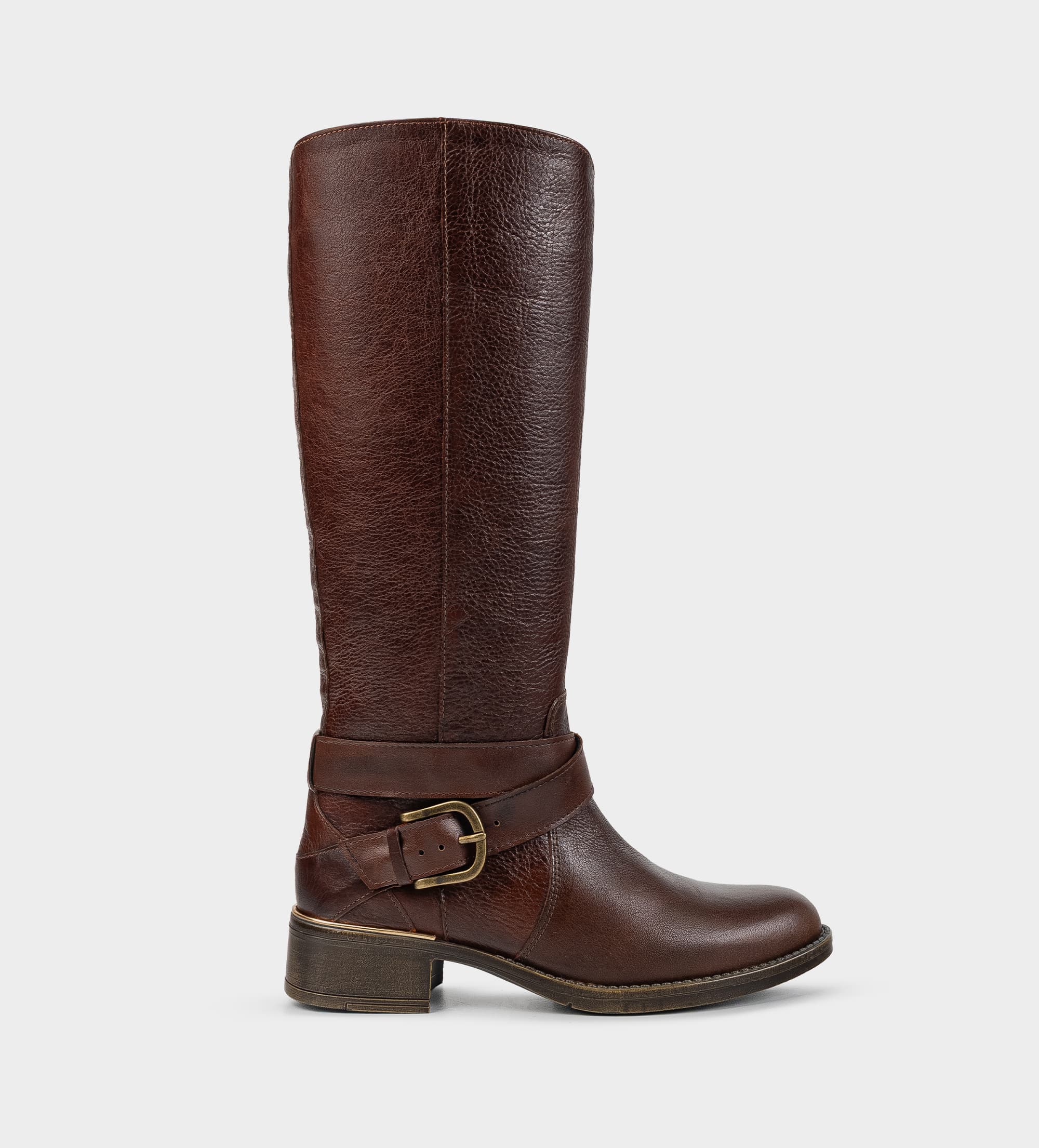 BOTA ALTA ECUESTRE PIEL CAFÉ