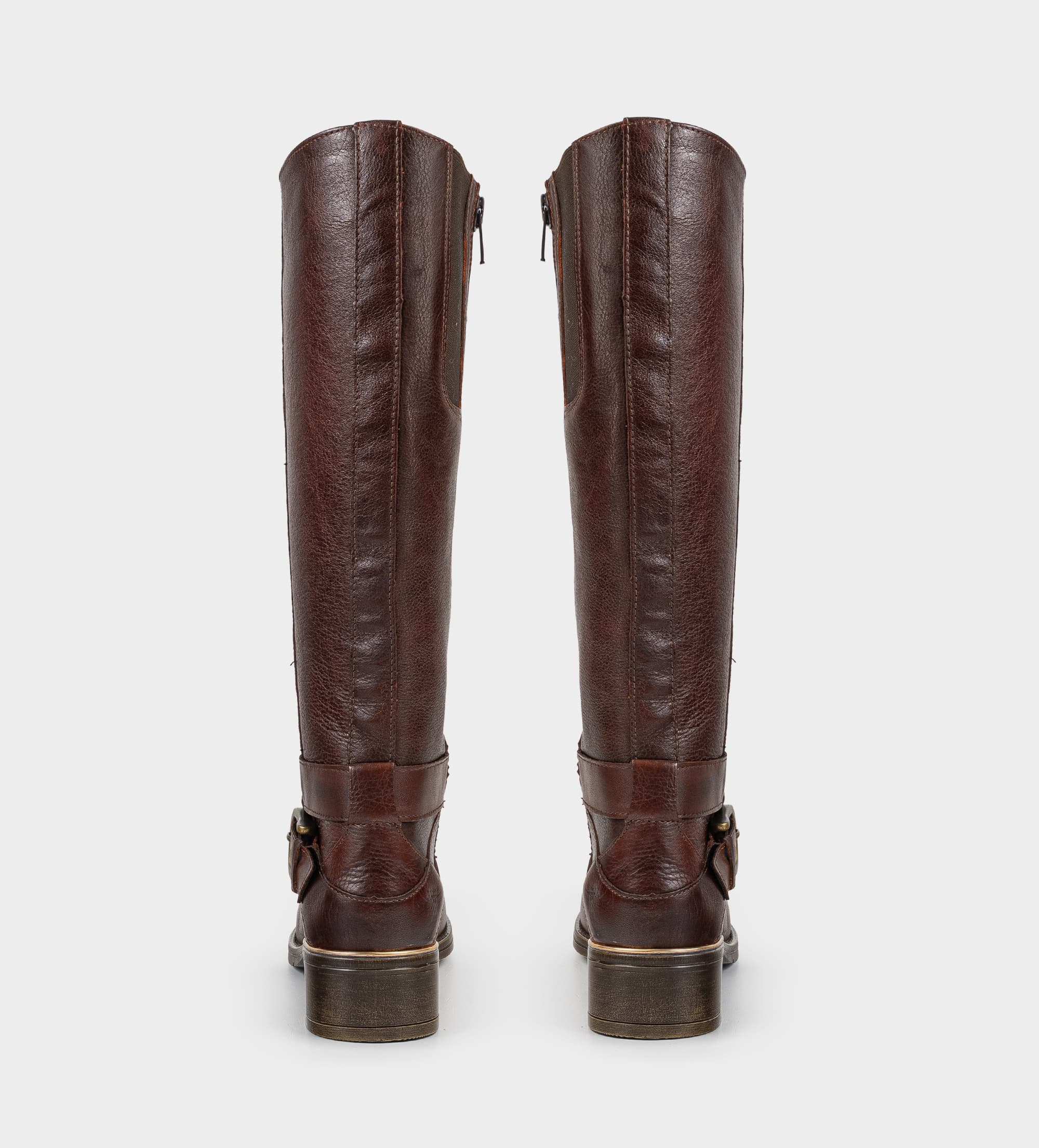 BOTA ALTA ECUESTRE PIEL CAFÉ