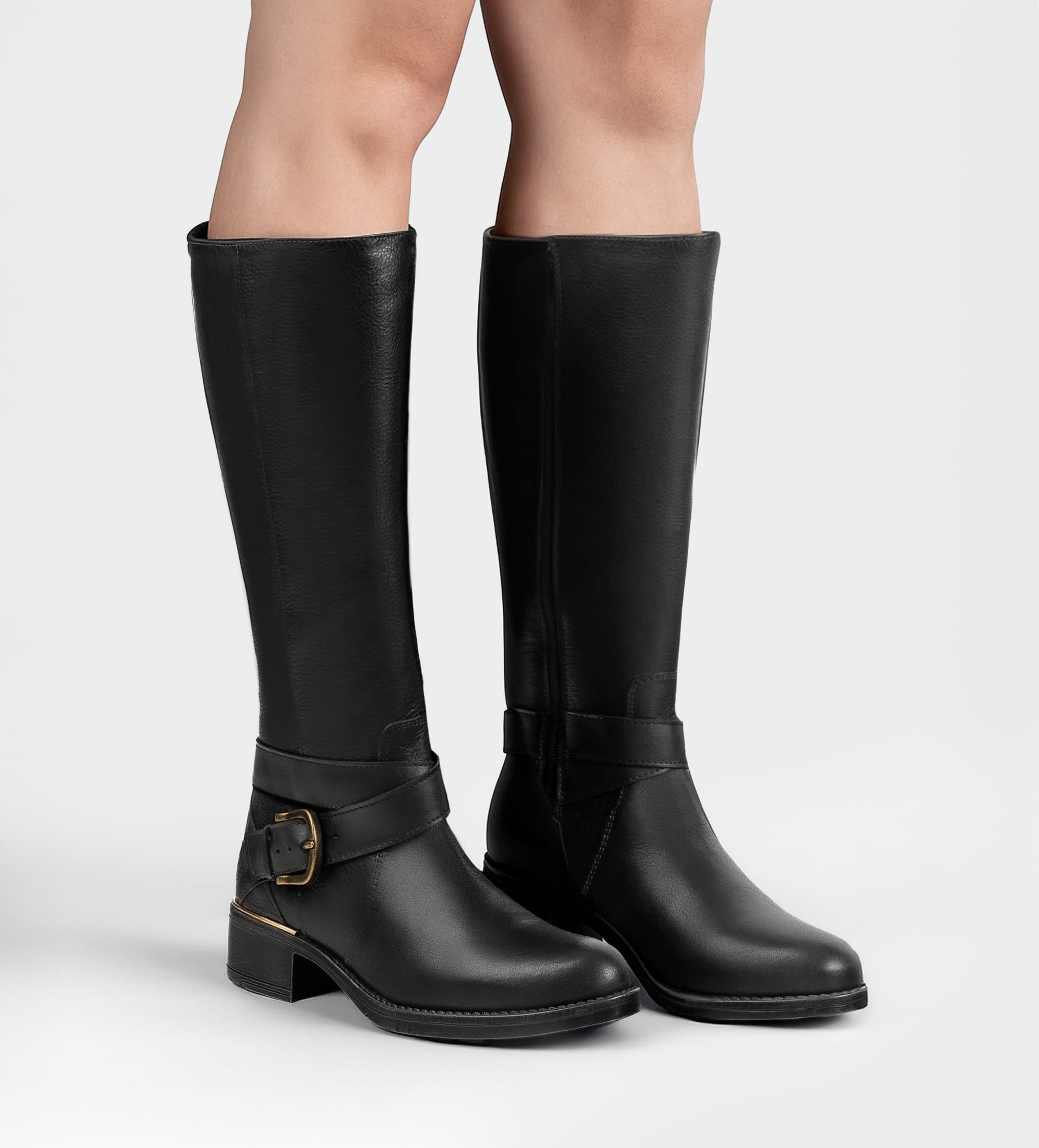 BOTA ALTA ECUESTRE PIEL NEGRO