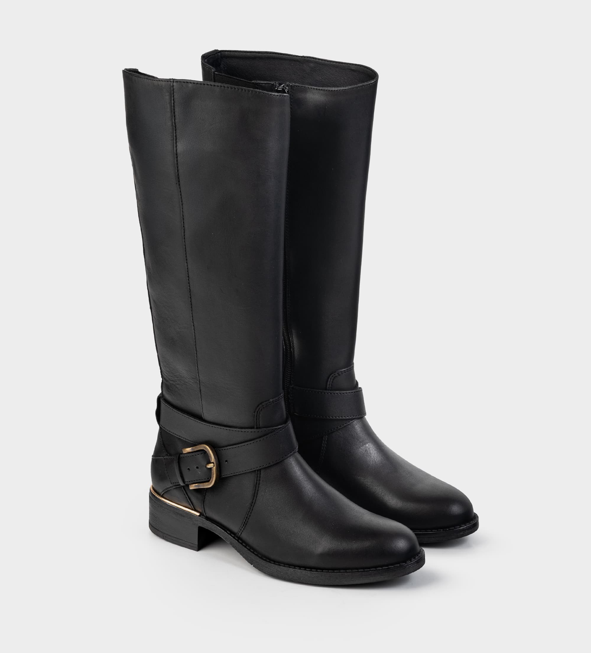 BOTA ALTA ECUESTRE PIEL NEGRO