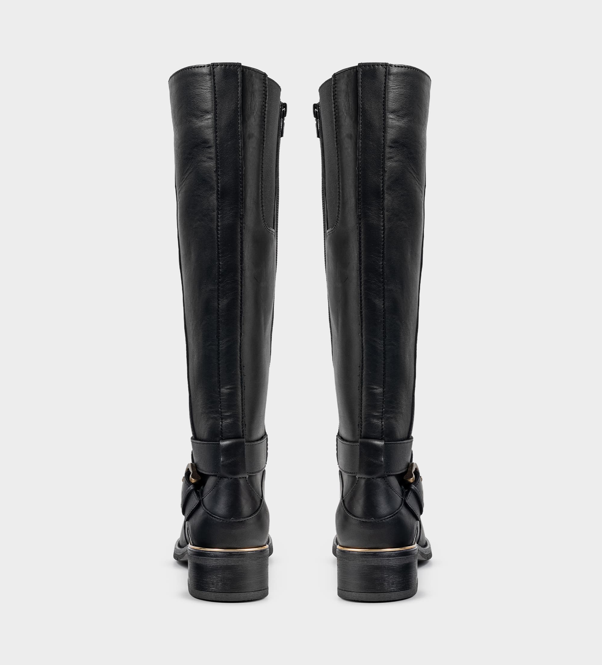 BOTA ALTA ECUESTRE PIEL NEGRO