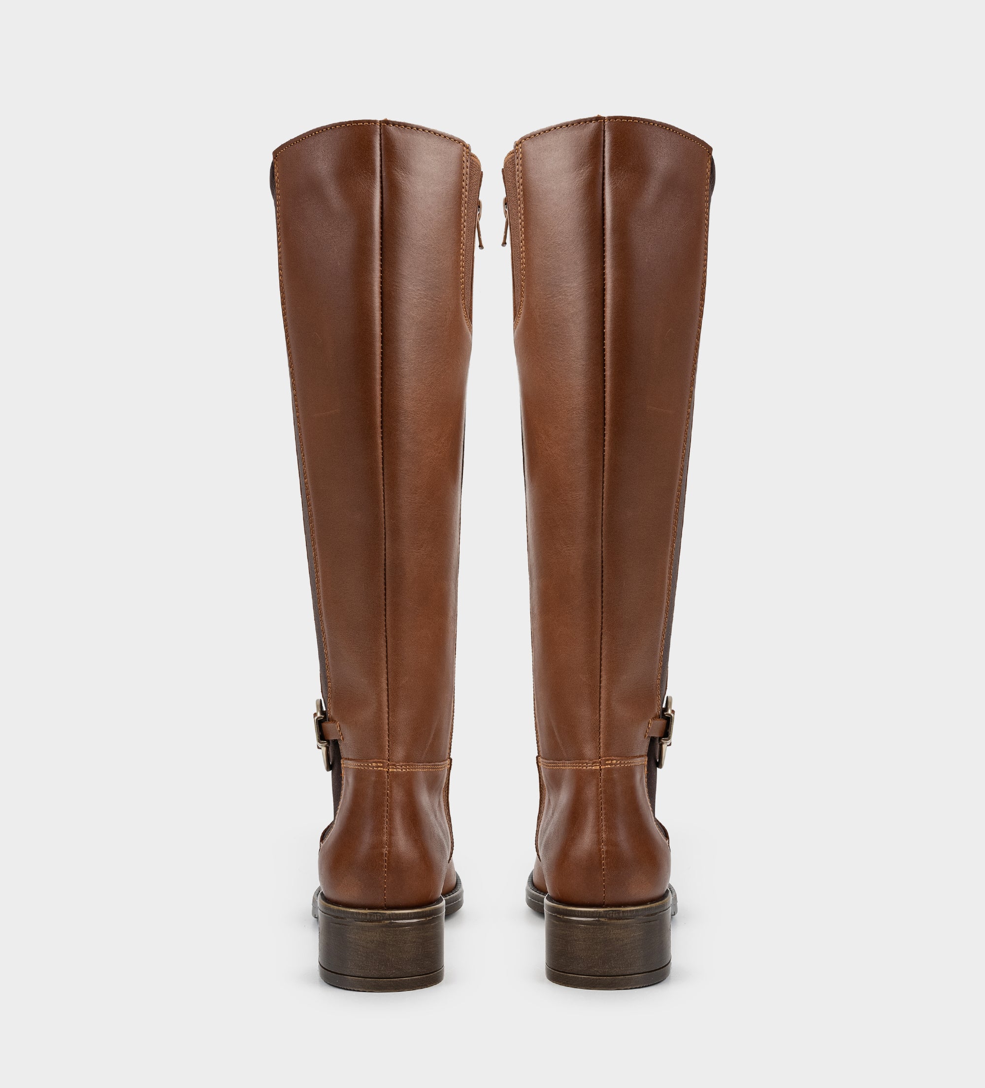 HIGH-BOOTS HEBILLA ECUESTRE PIEL CAFÉ