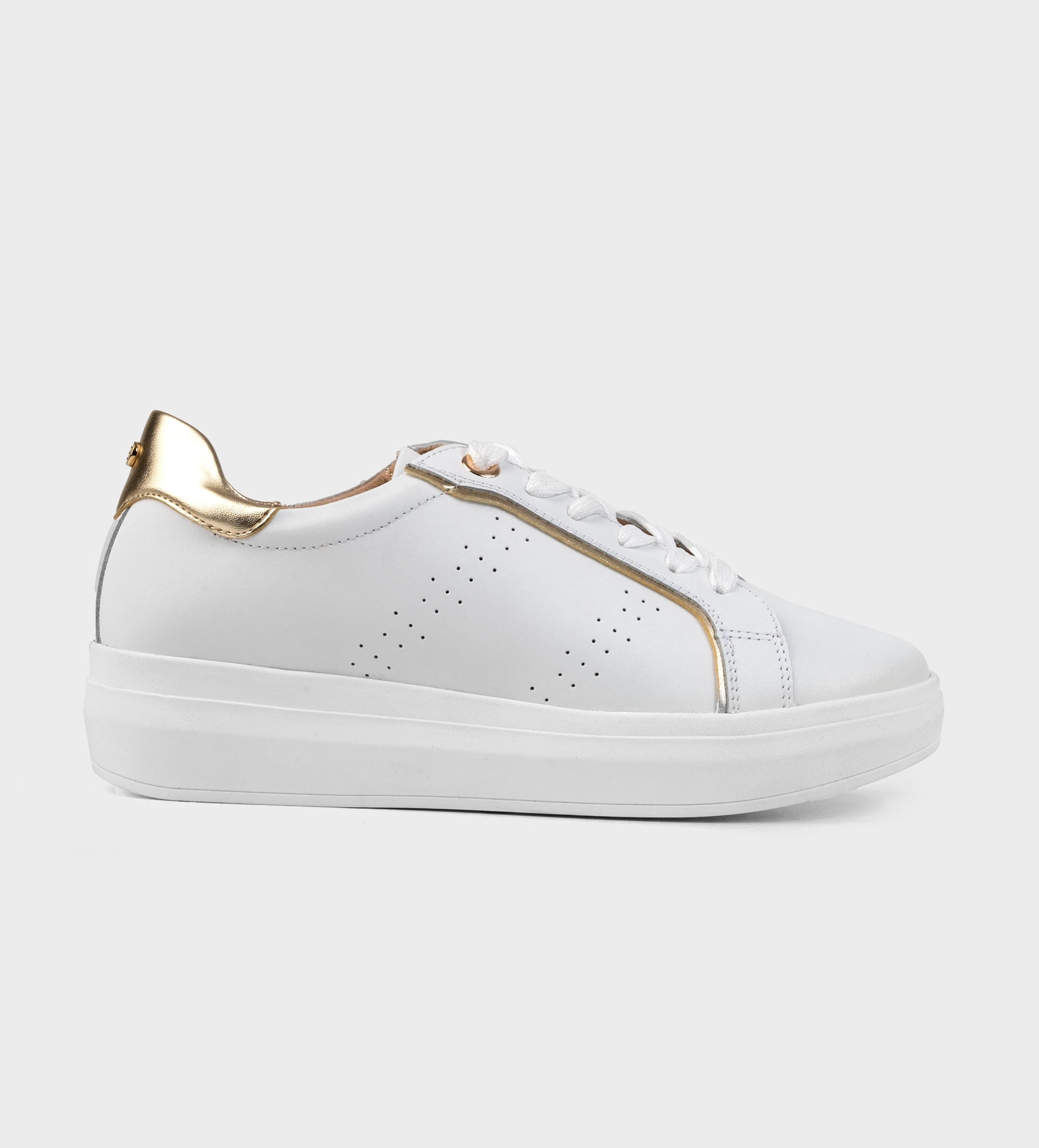 SNEAKER PLATAFORMA PIEL BLANCO