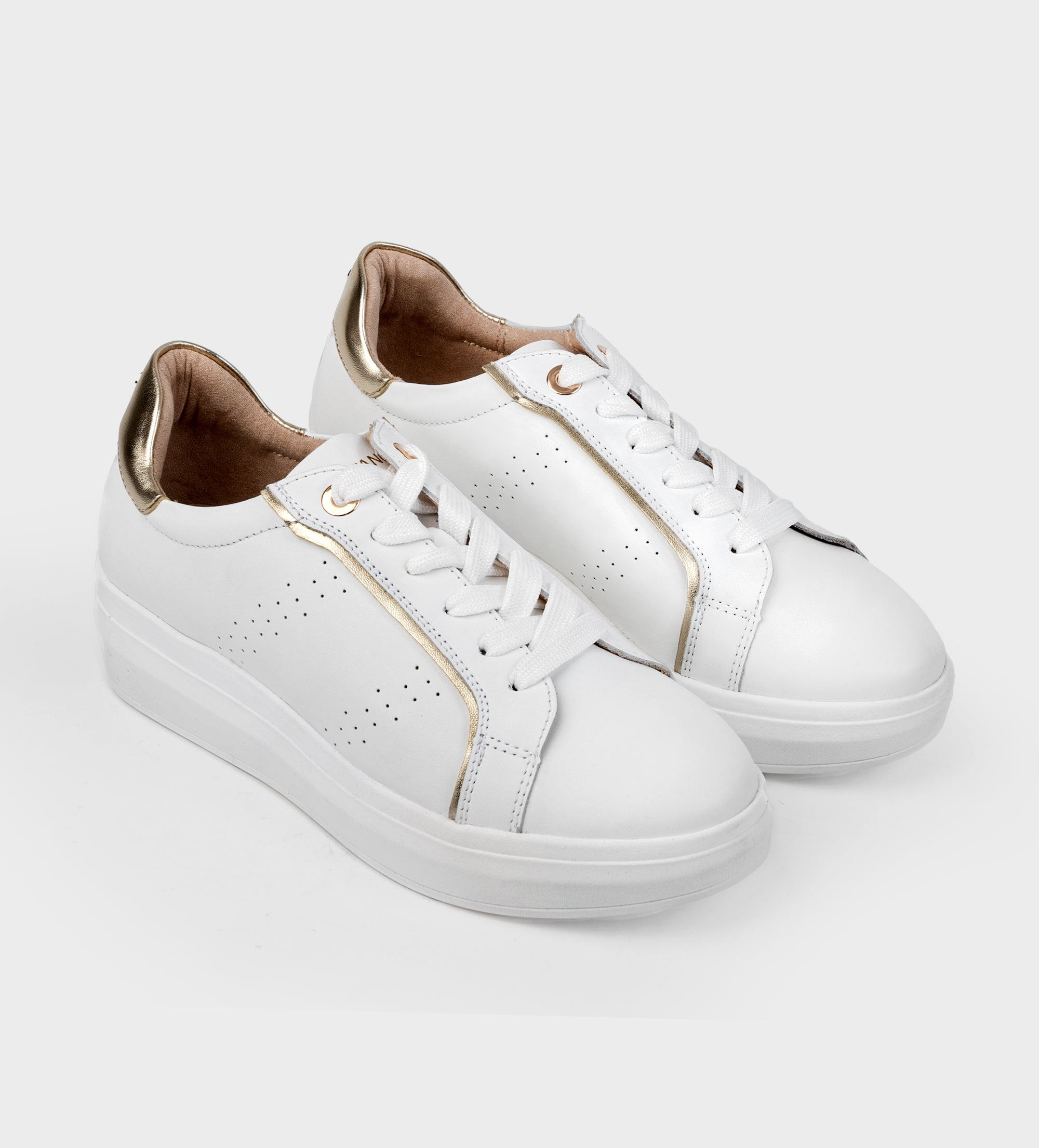 SNEAKER PLATAFORMA PIEL BLANCO