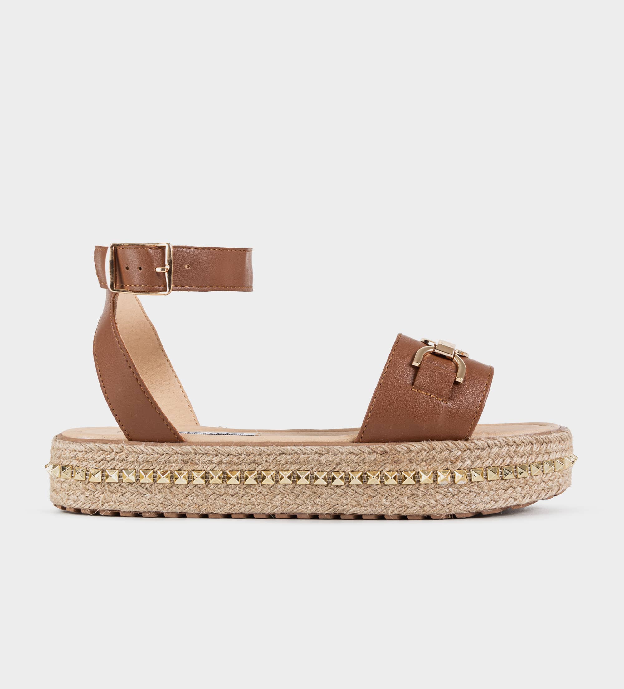 SANDALIA FLAT YUTE CAMEL