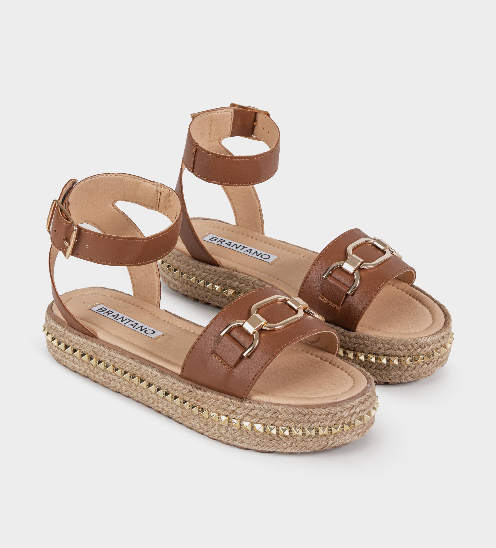 SANDALIA FLAT YUTE CAMEL