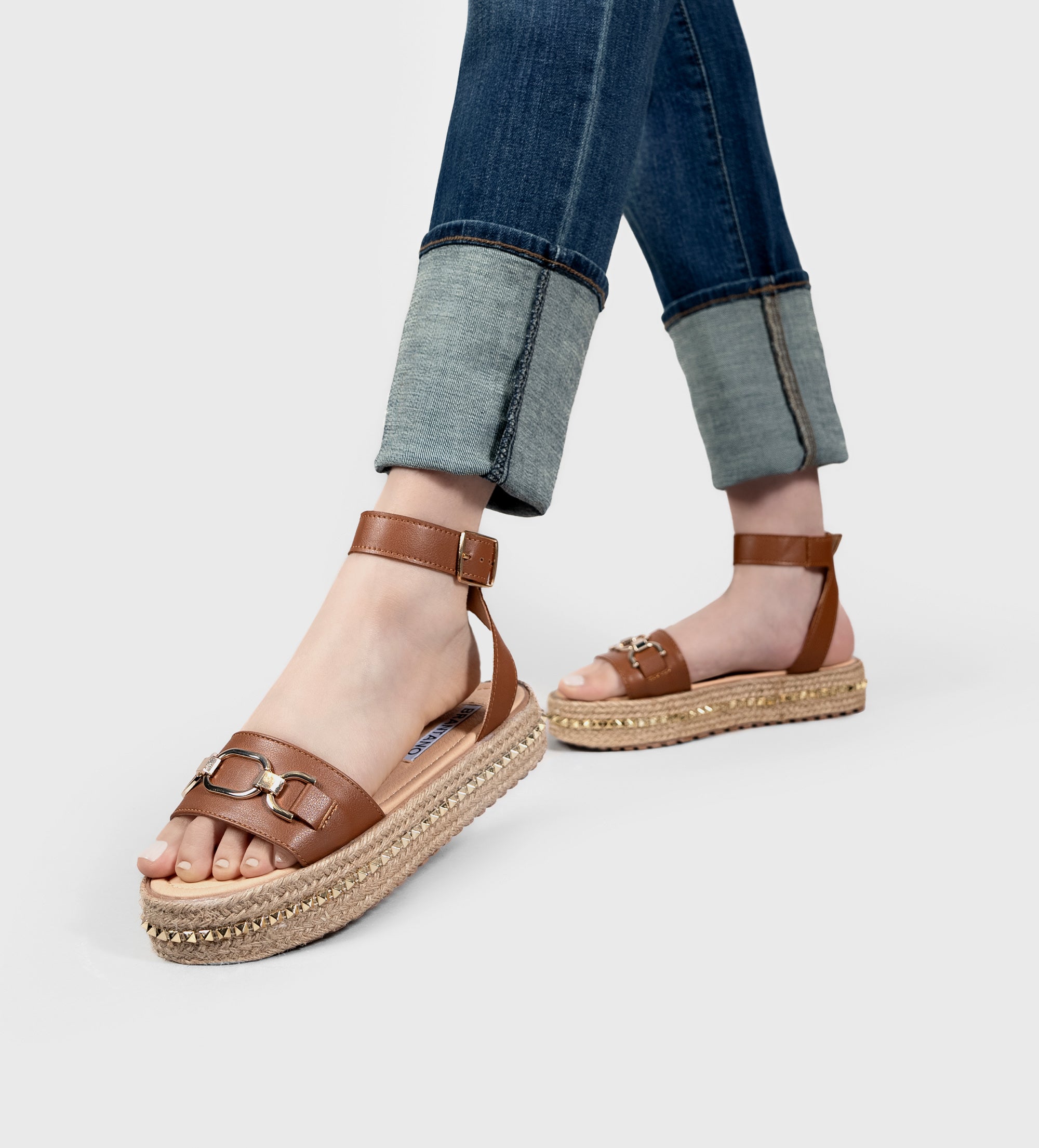 SANDALIA FLAT YUTE CAMEL