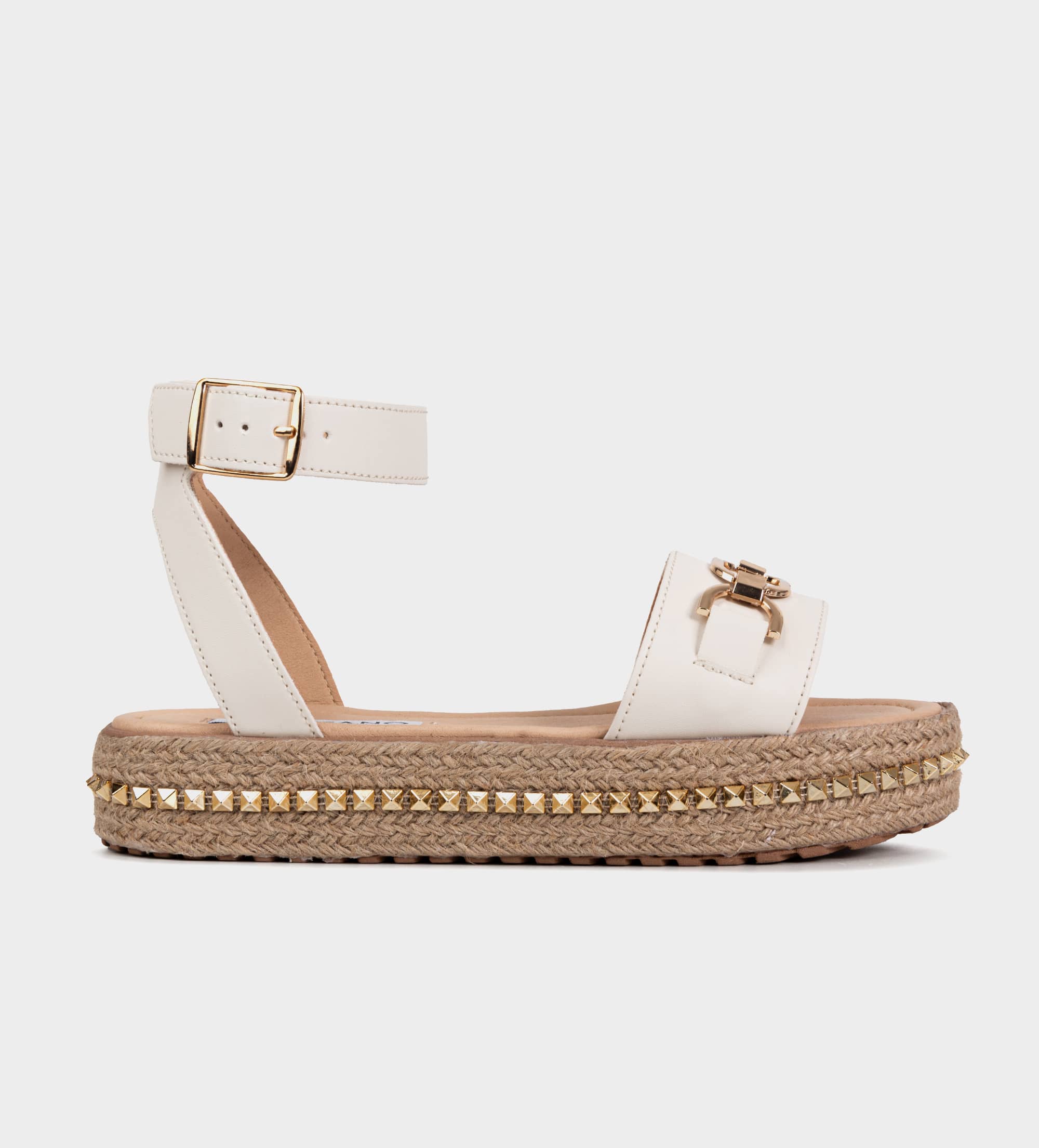 SANDALIA FLAT YUTE BEIGE