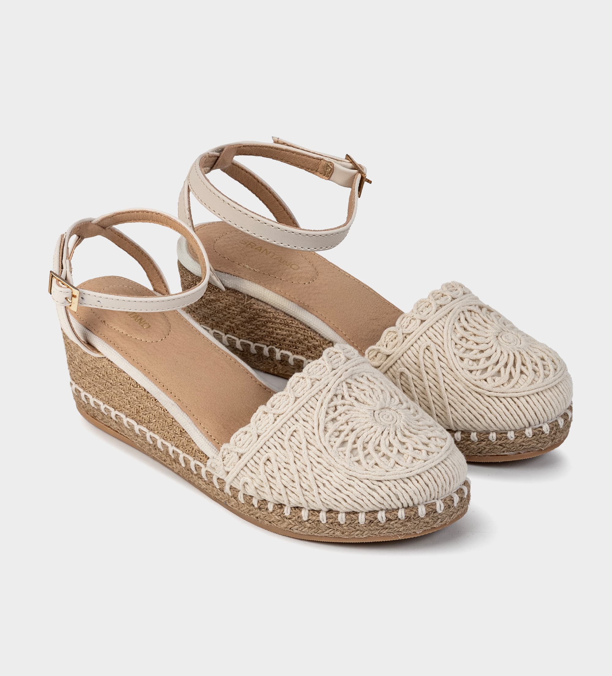 SANDALIA ALPARGATA TEXTIL BEIGE