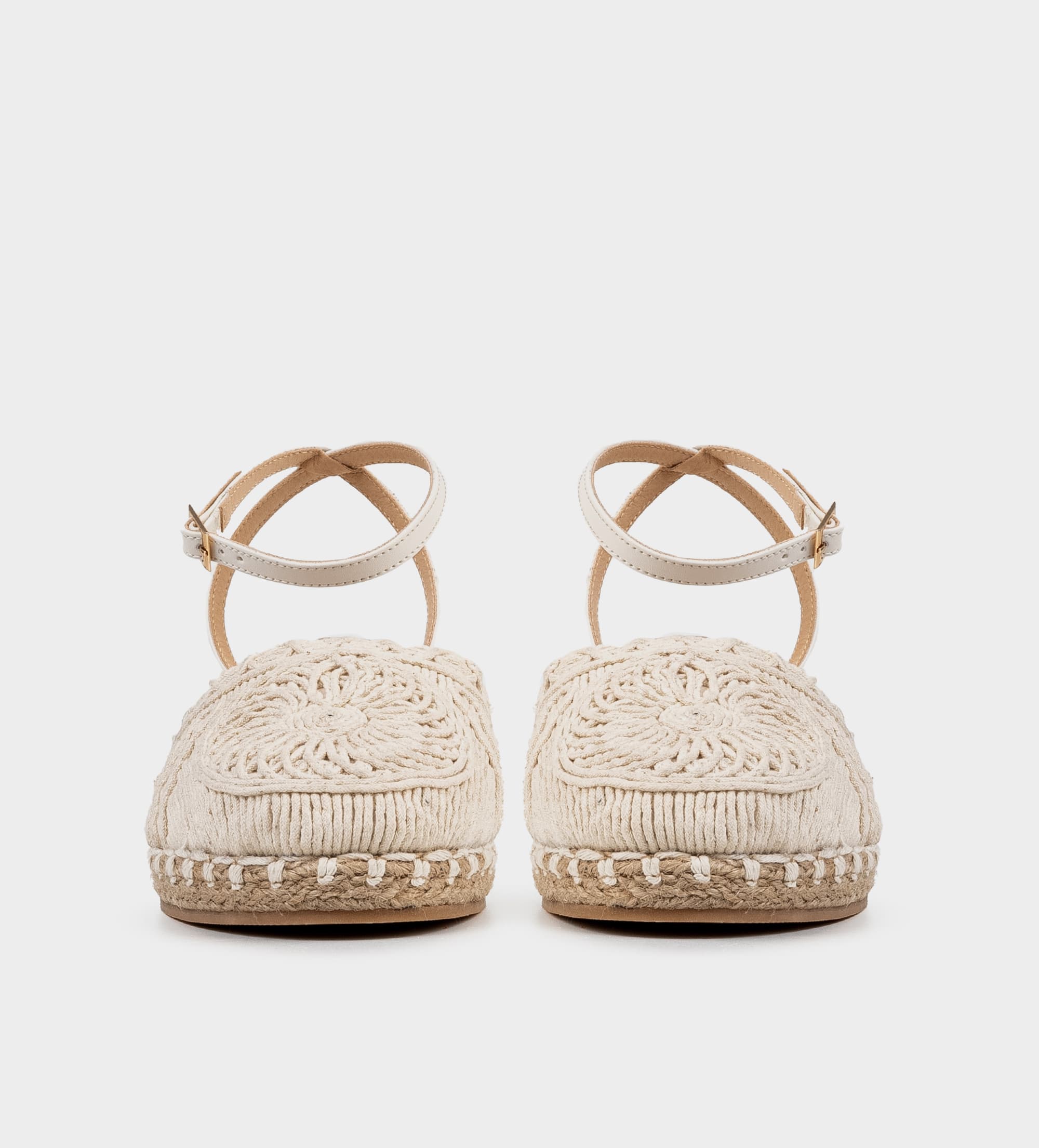 SANDALIA ALPARGATA TEXTIL BEIGE
