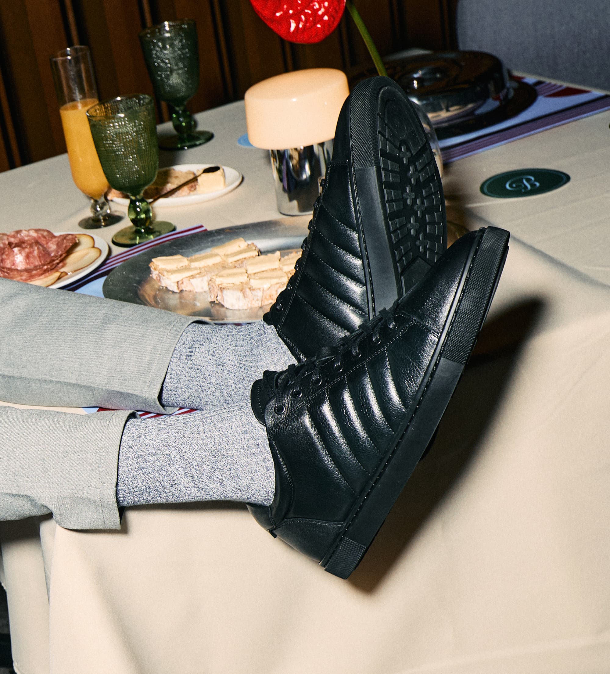 SNEAKER CASUAL PIEL NEGRO