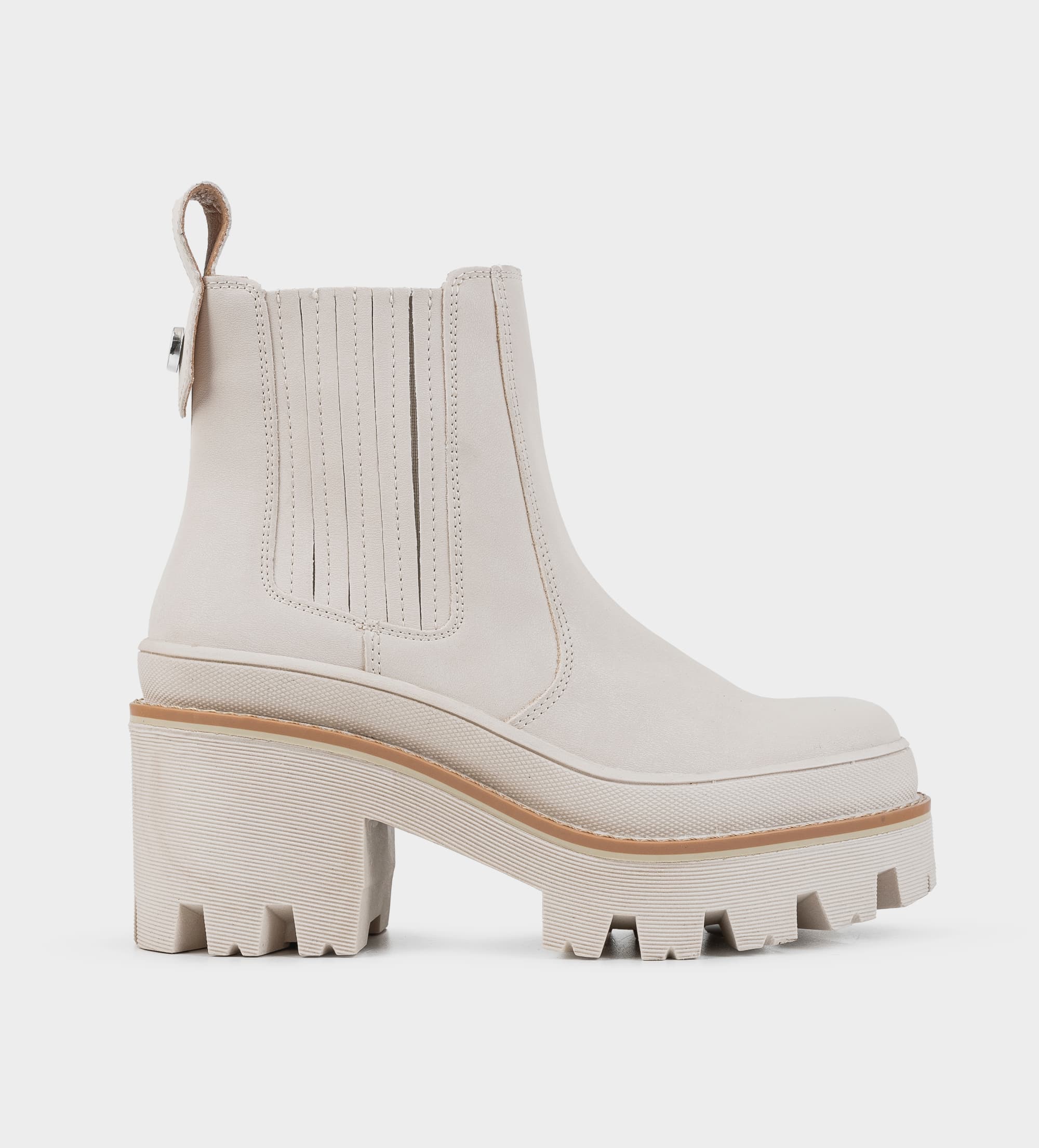 BOTÍN CHELSEA PLATAFORMA BEIGE