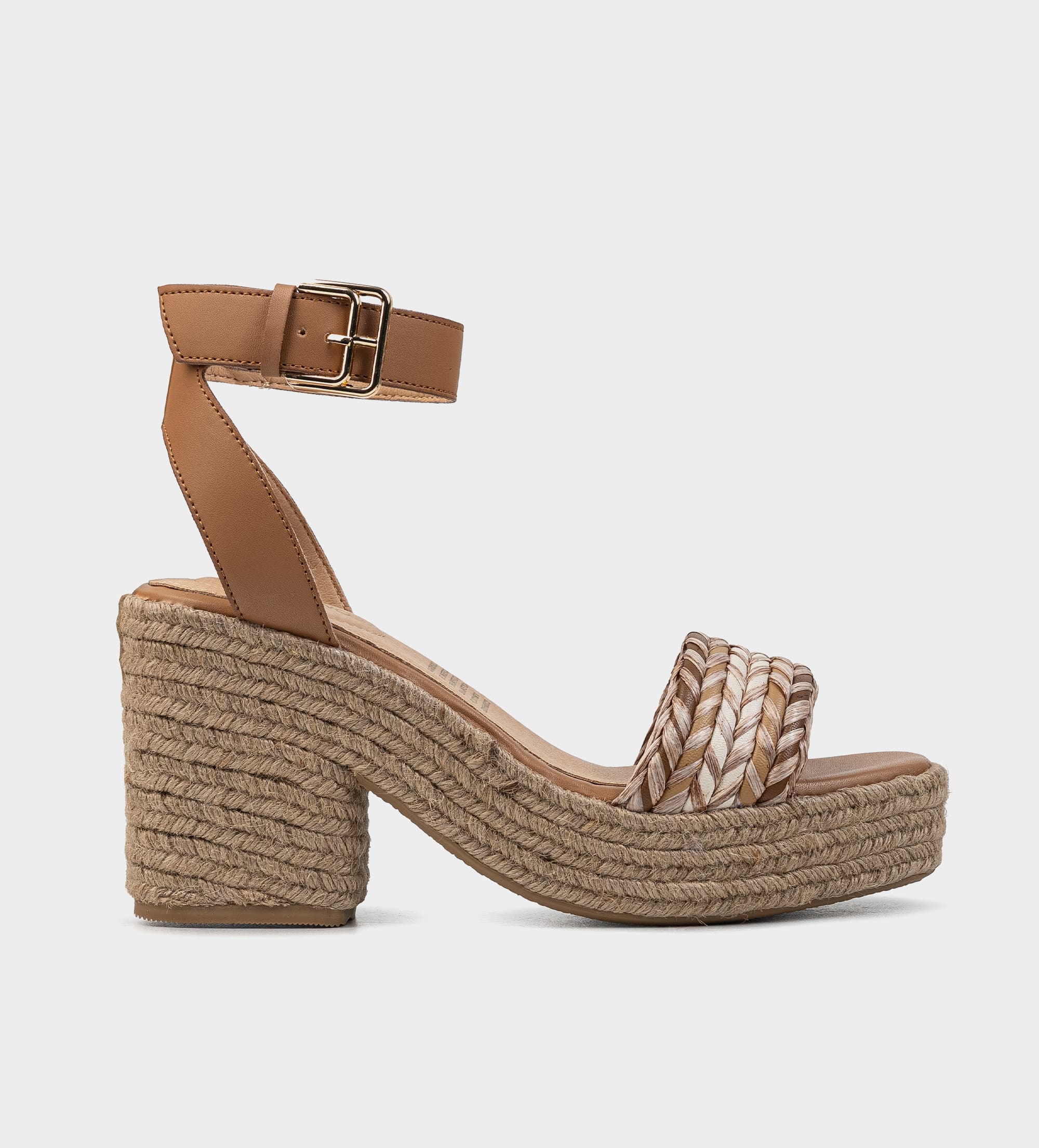 SANDALIA PLATAFORMA YUTE CAFÉ
