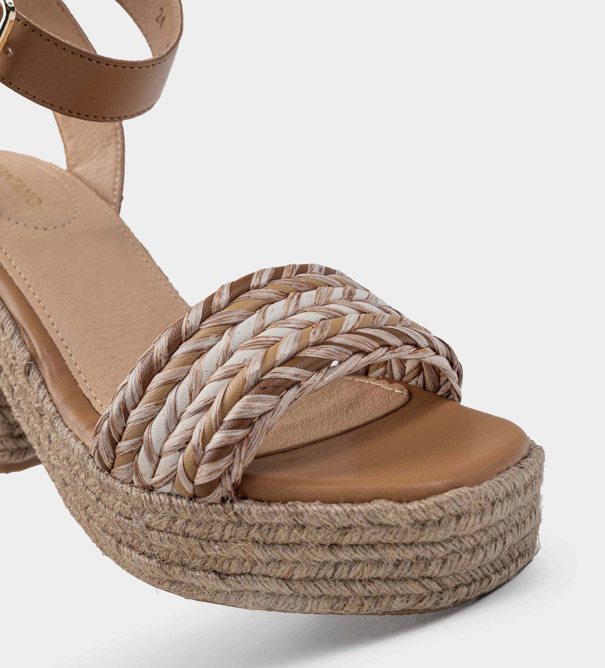 SANDALIA PLATAFORMA YUTE CAFÉ