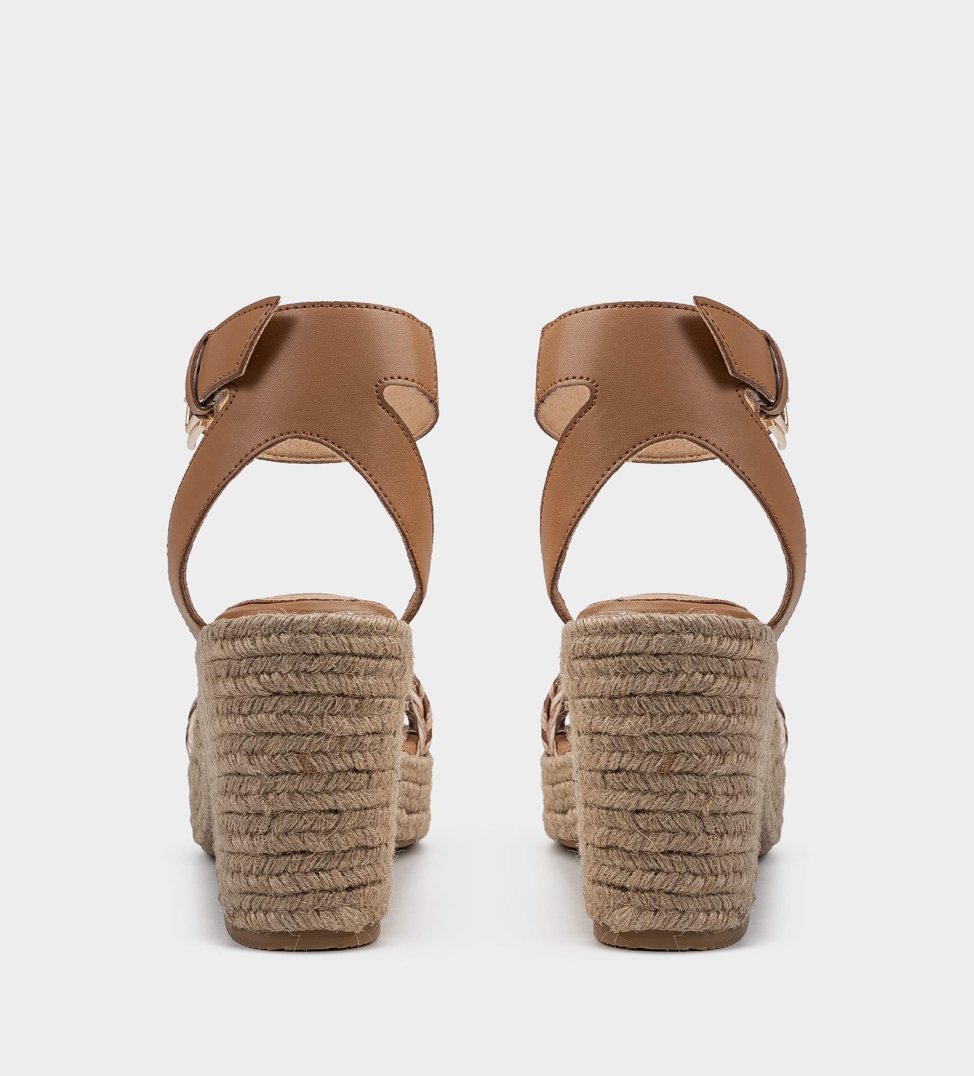 SANDALIA PLATAFORMA YUTE CAFÉ