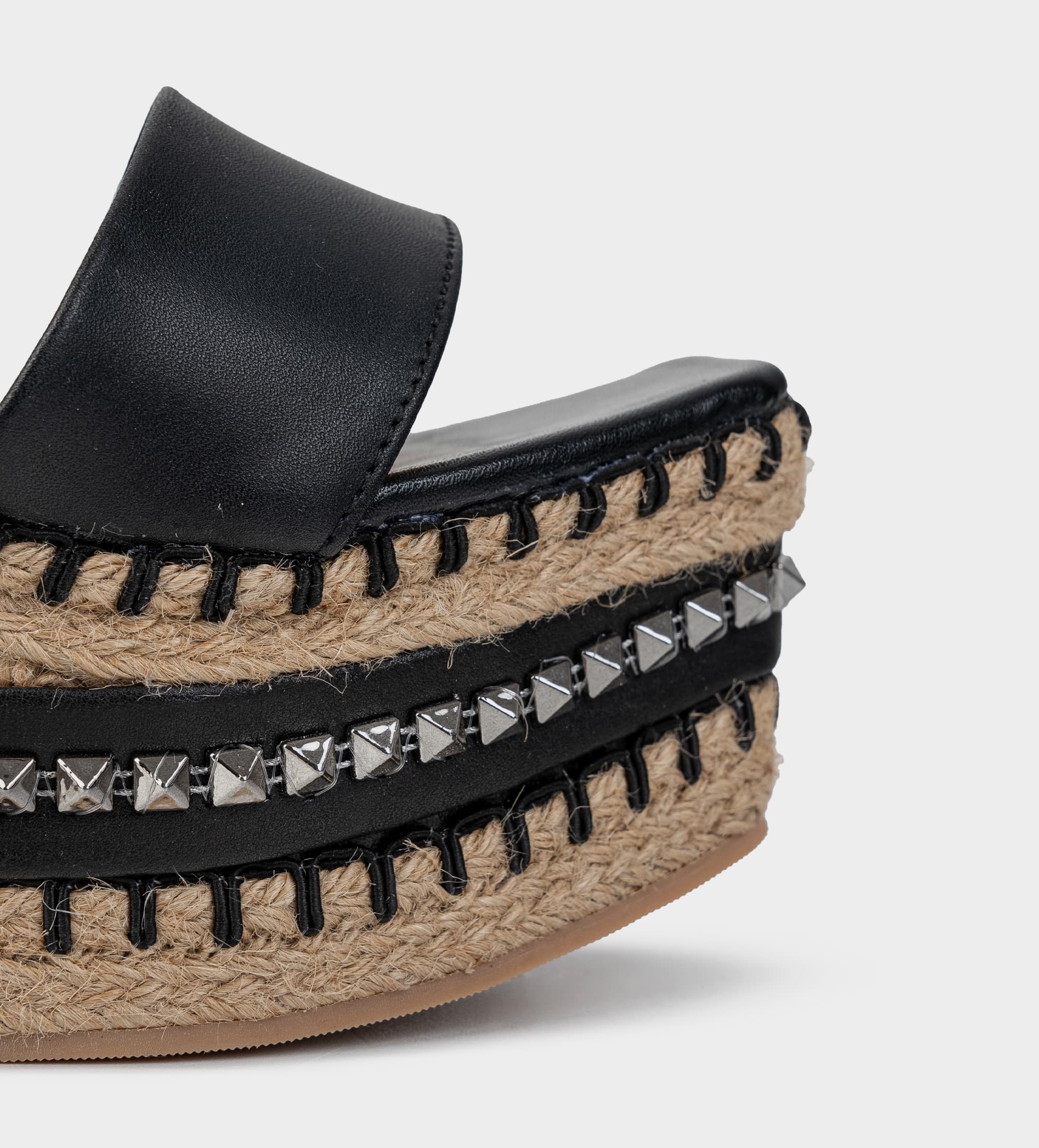 SANDALIA PLATAFORMA YUTE NEGRO