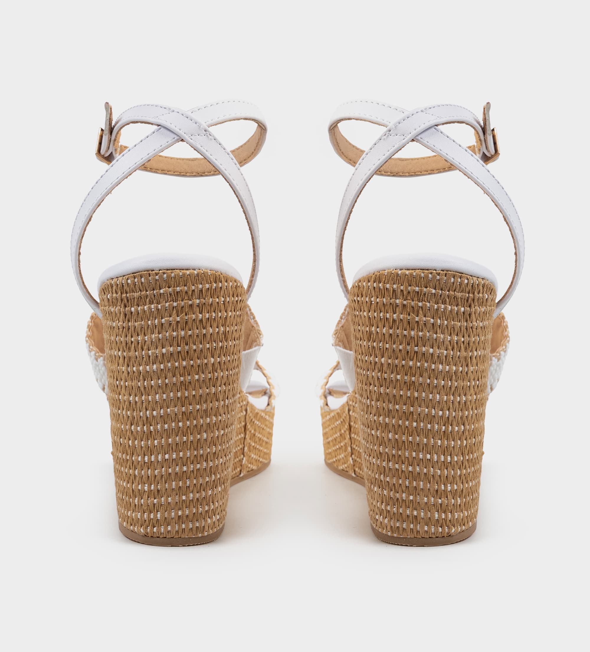 SANDALIA PLATAFORMA TEXTIL BLANCO