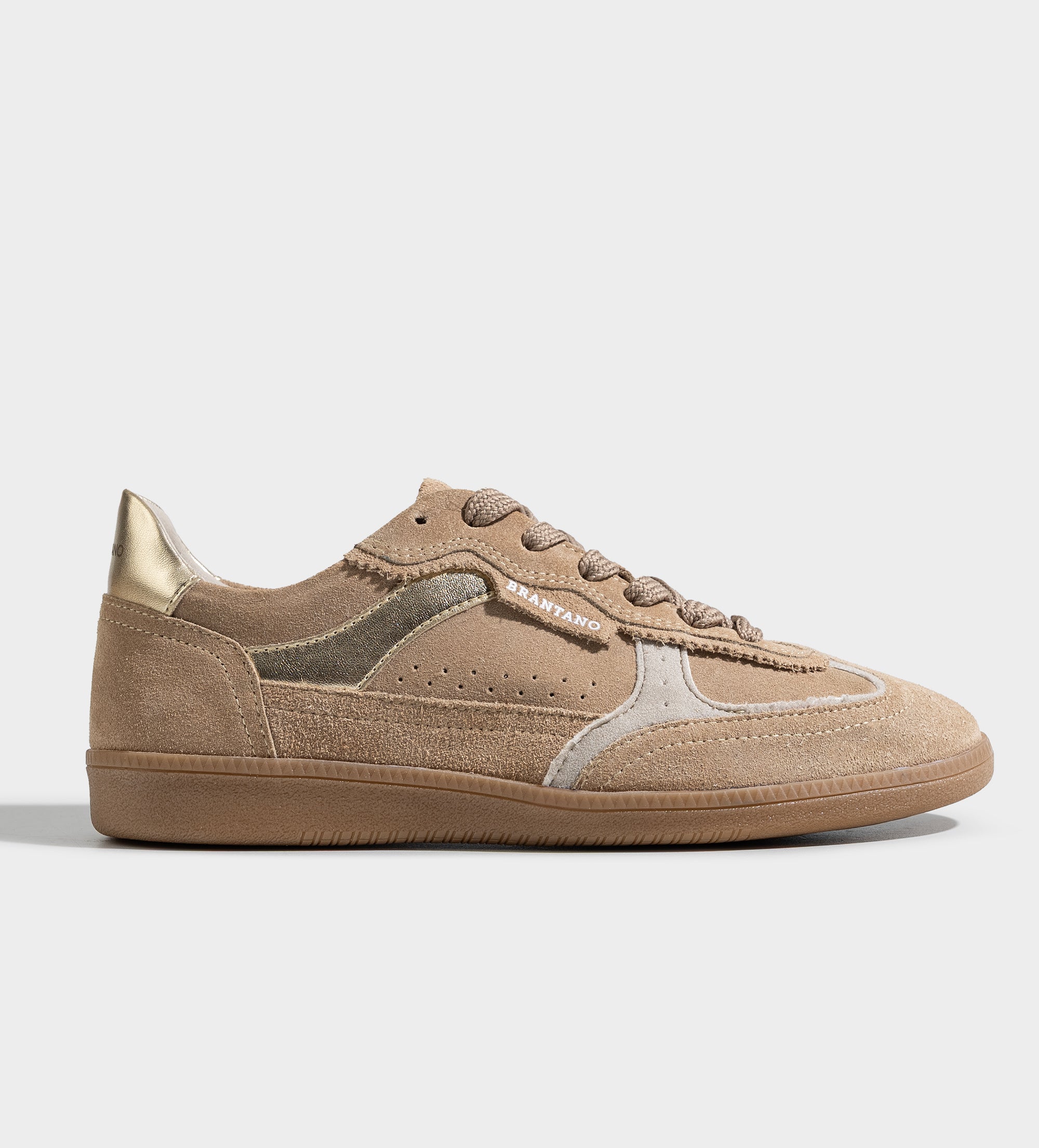 SNEAKER RETRO GAMUZA PIEL BEIGE