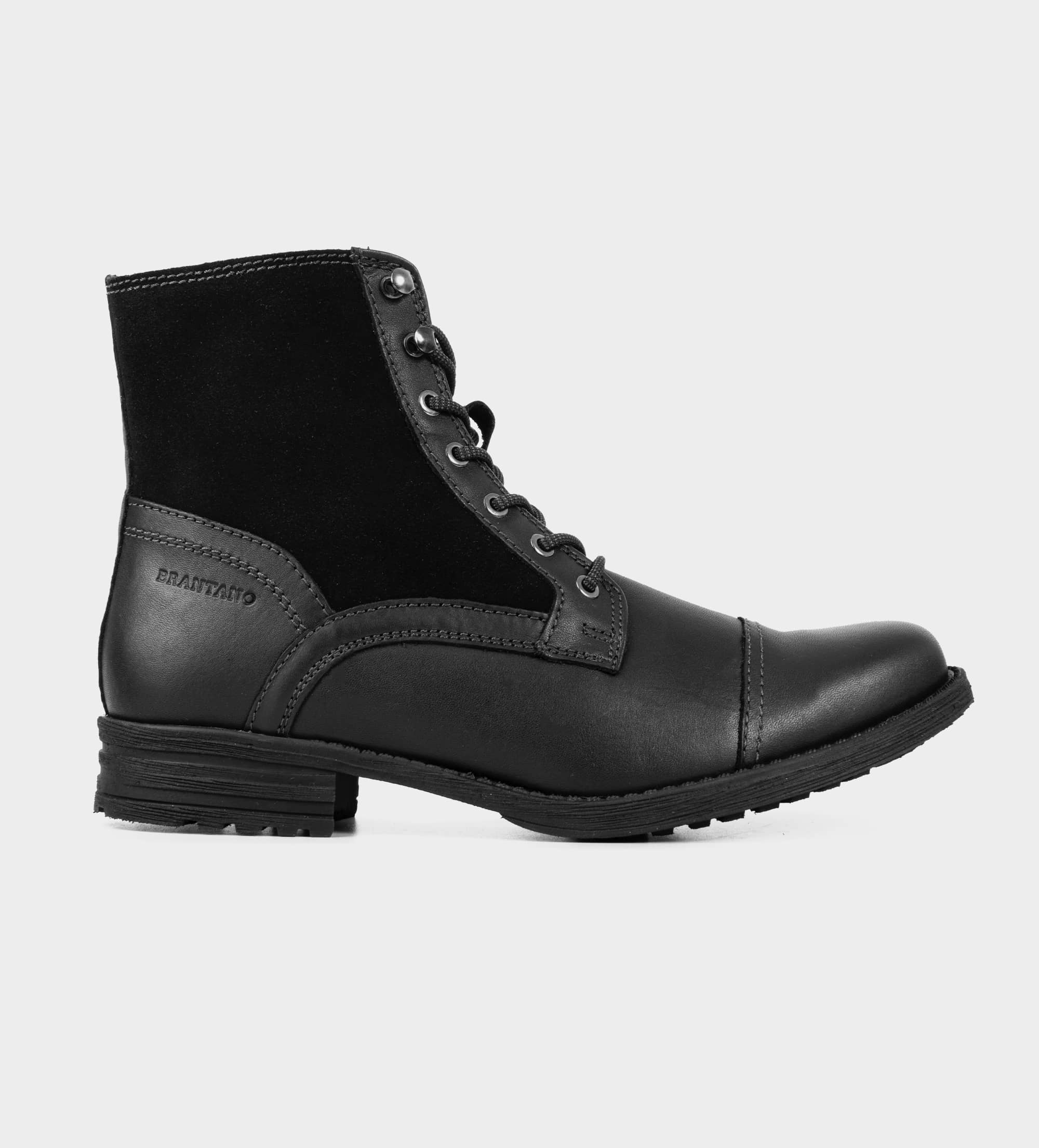 BOTA CASUAL PIEL GAMUZA NEGRO