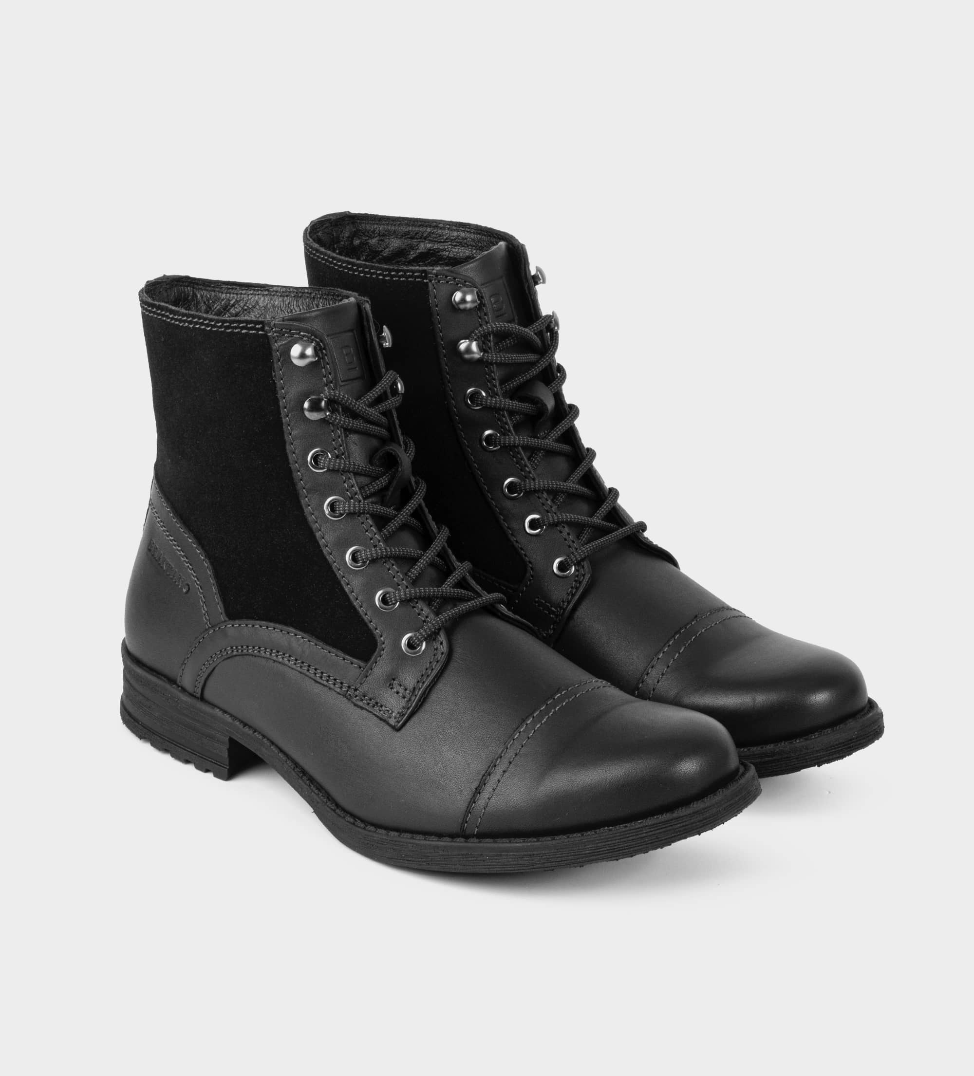 BOTA CASUAL PIEL GAMUZA NEGRO