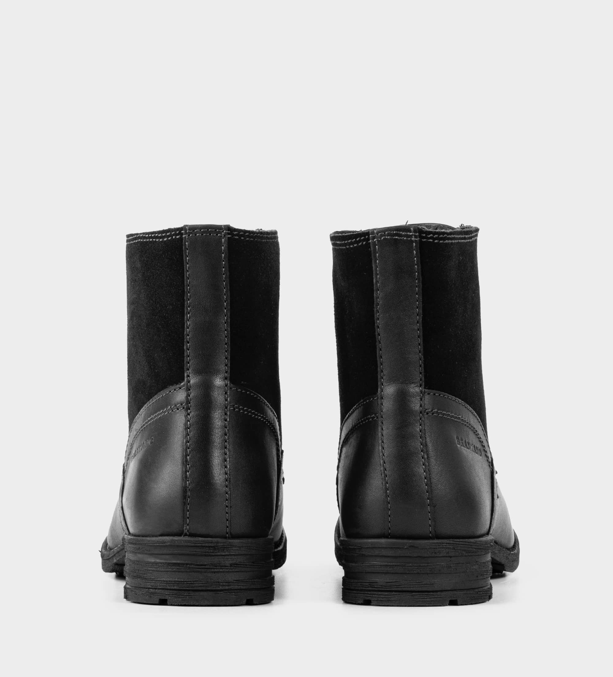 BOTA CASUAL PIEL GAMUZA NEGRO