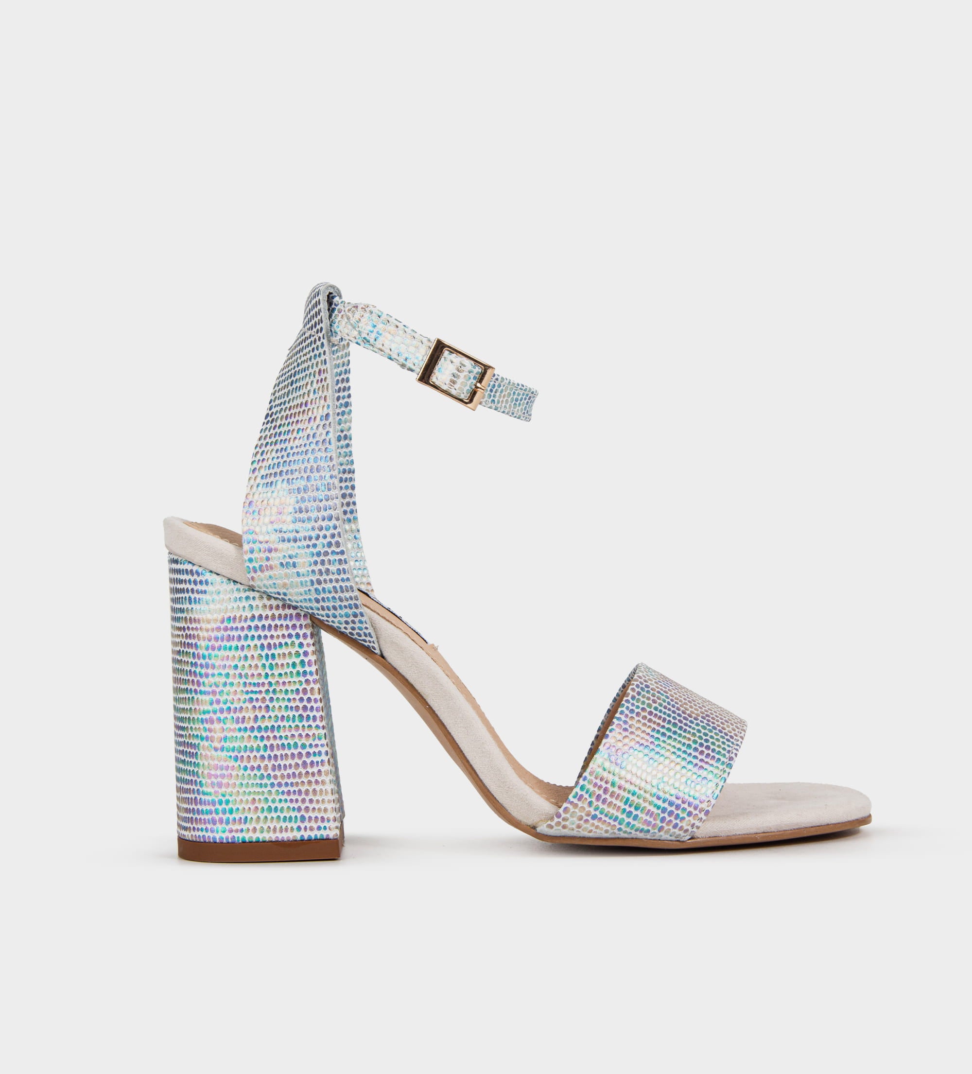 SANDALIA TACÓN PIEL MULTICOLOR