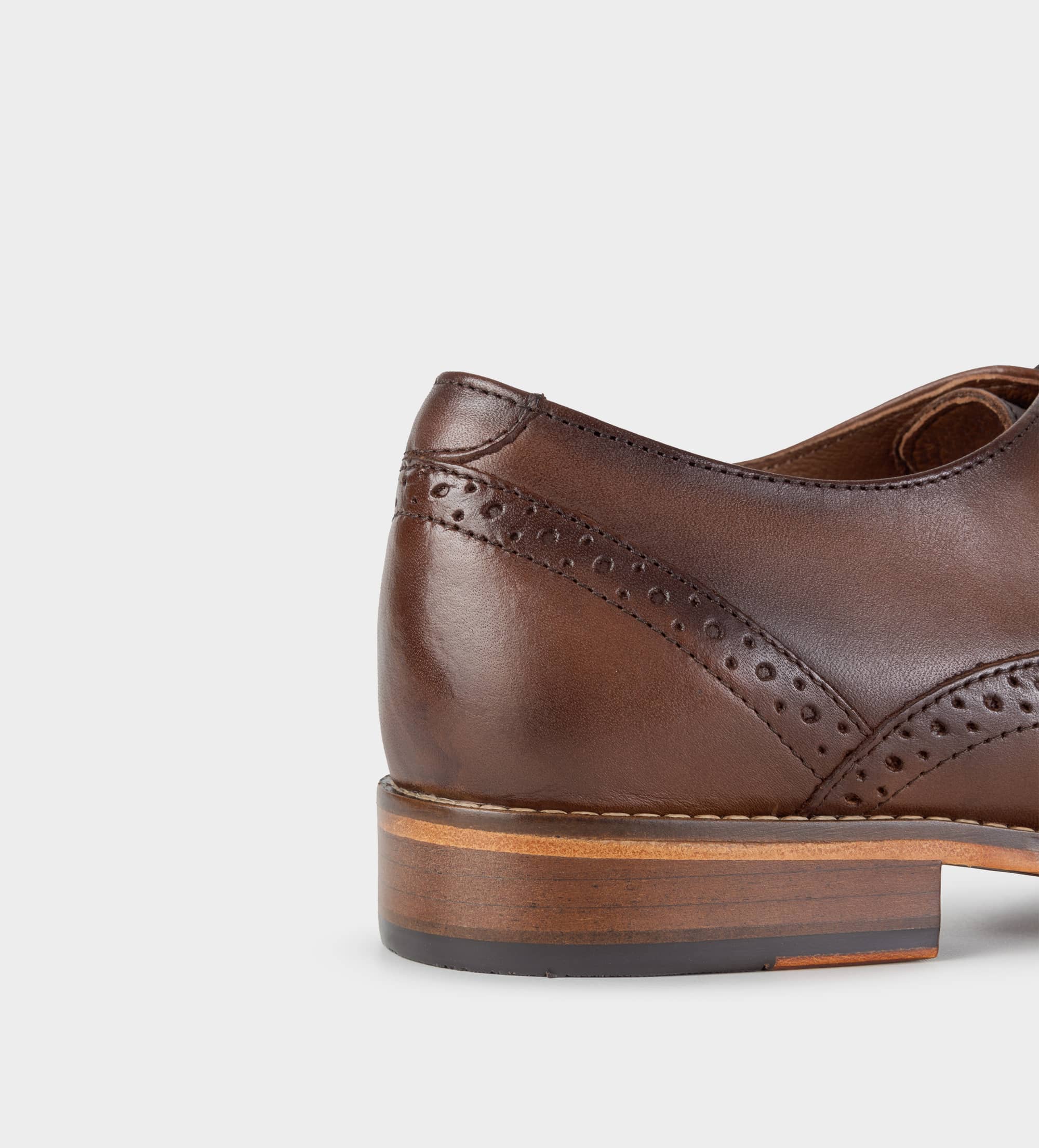 ZAPATO DE VESTIR WINGTIP PIEL CAFÉ