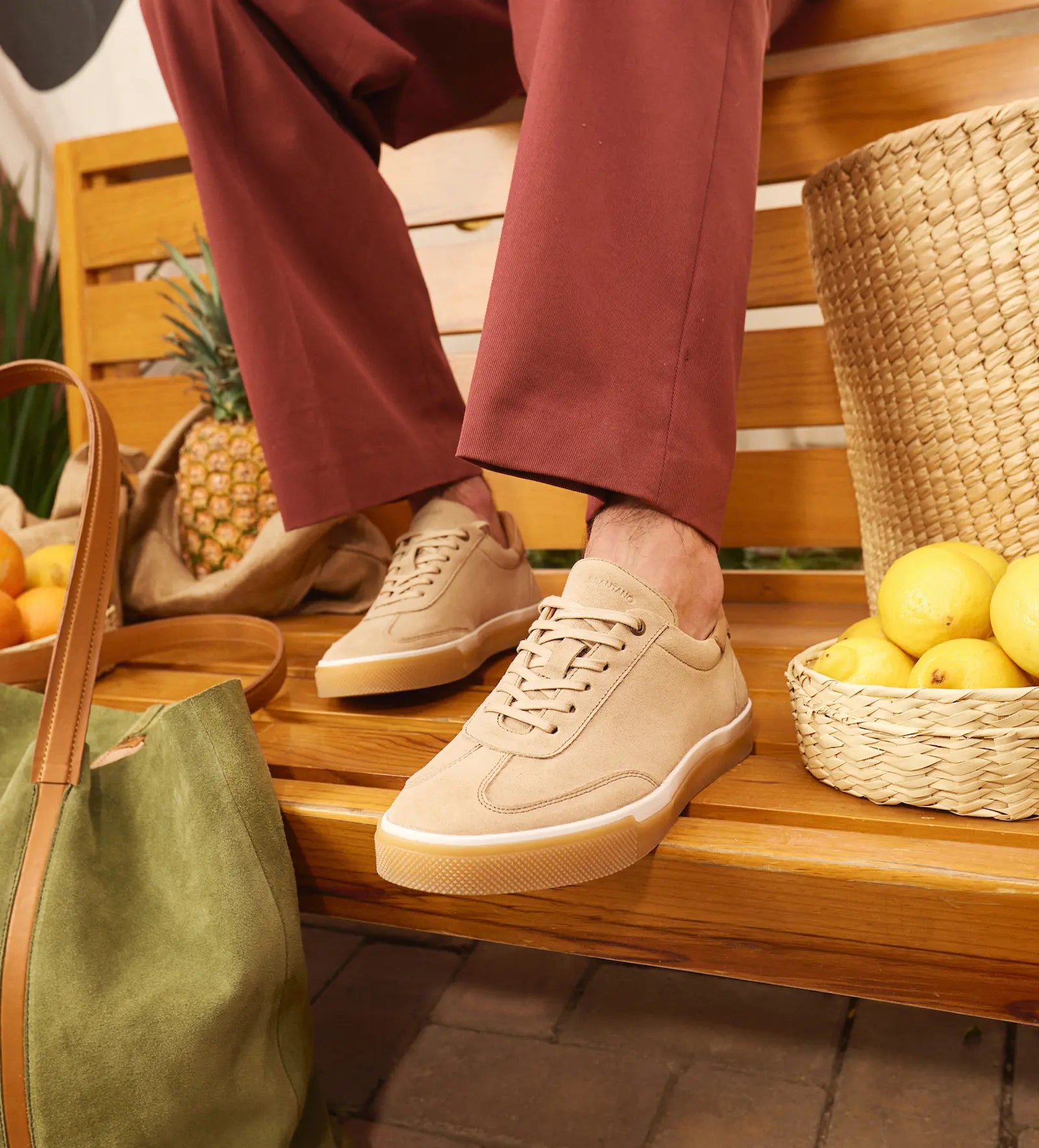 SNEAKER CASUAL PIEL GAMUZA BEIGE