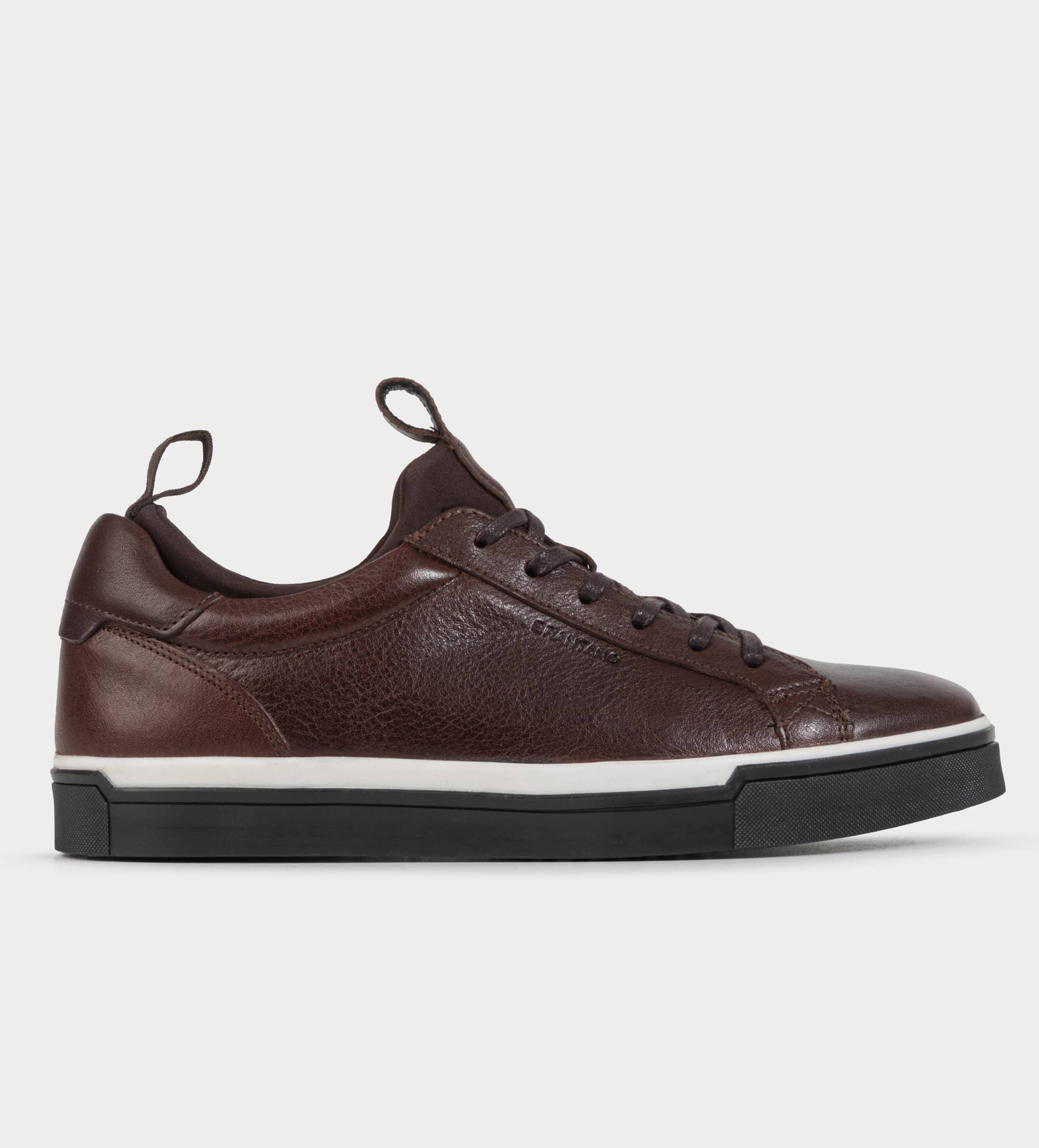 SNEAKER CALCETÍN HERMÉTICO PIEL CAFÉ